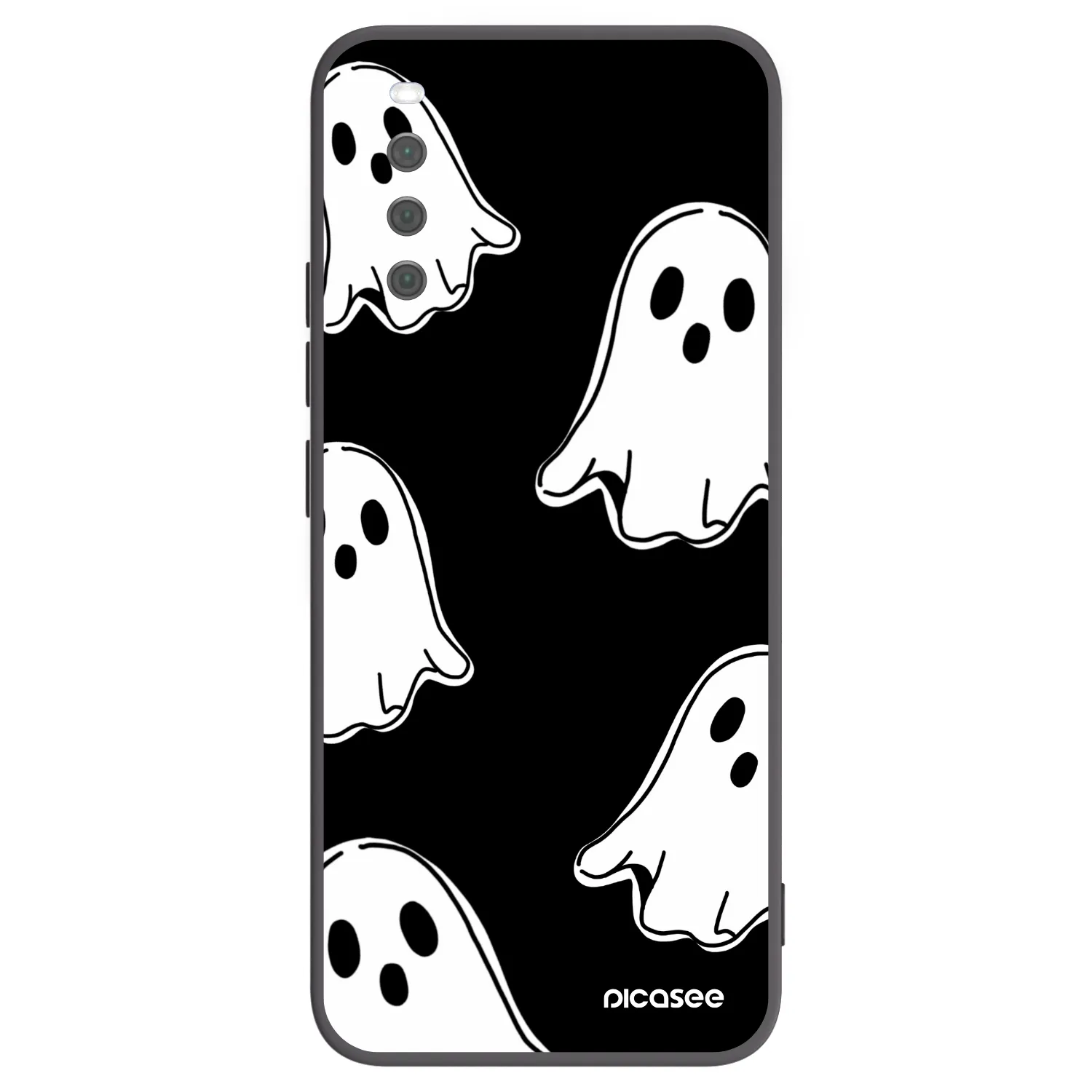Picasee silikonski črni ovitek za Sony Xperia 10 III - Black ghosts
