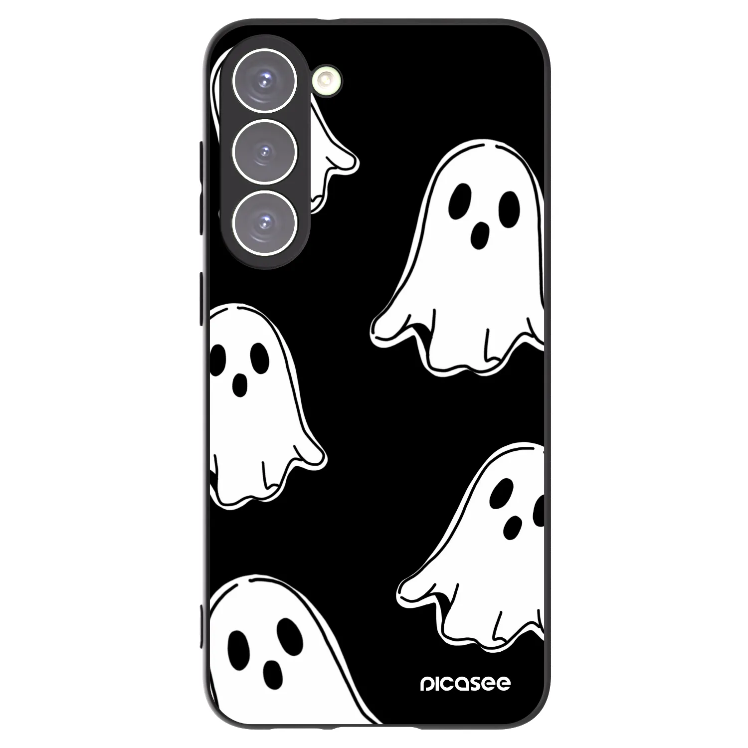 Picasee silikonski črni ovitek za Samsung Galaxy S23+ 5G - Black ghosts