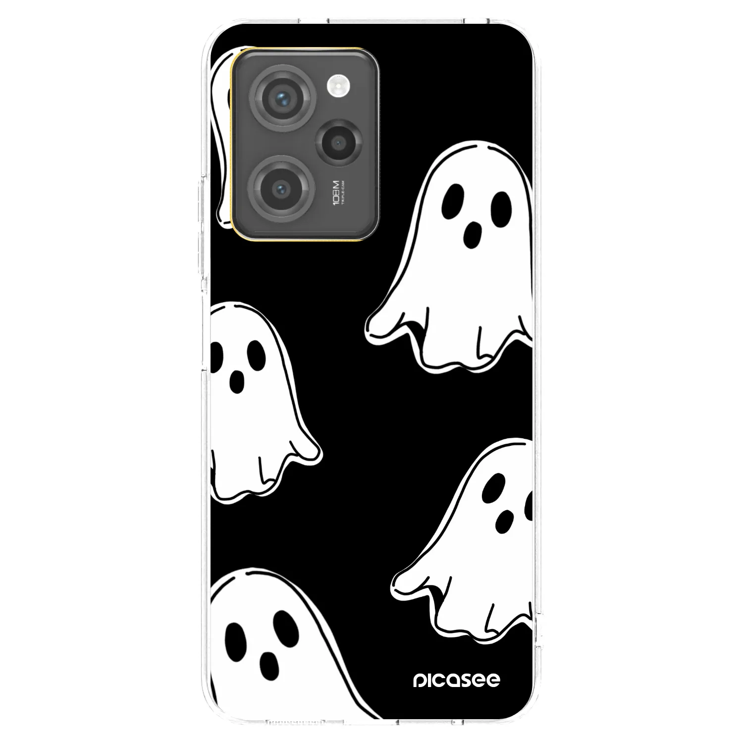 Picasee silikonski prozorni ovitek za Xiaomi Poco X5 Pro - Black ghosts