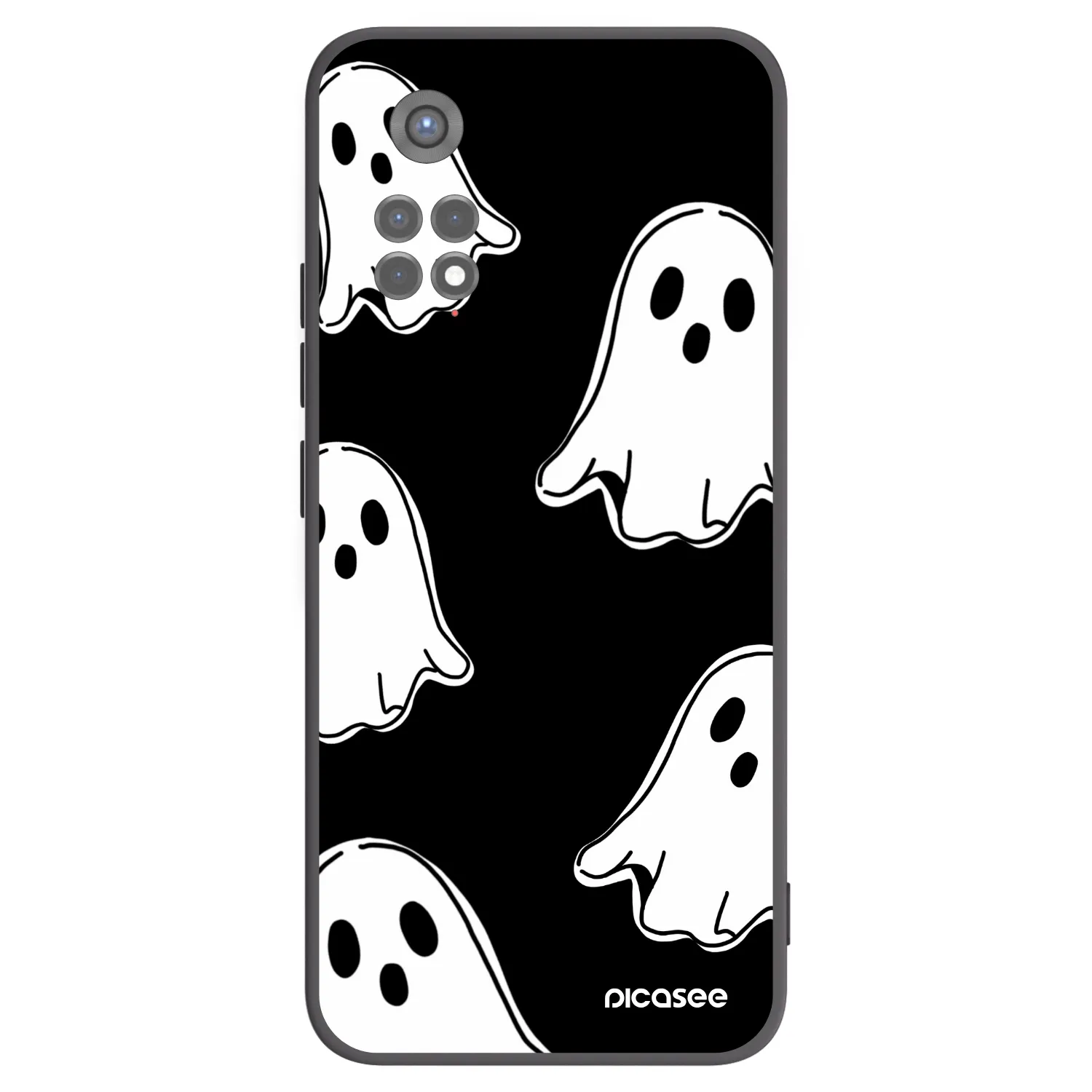 Picasee silikonski črni ovitek za Xiaomi Redmi Note 11S 5G - Black ghosts