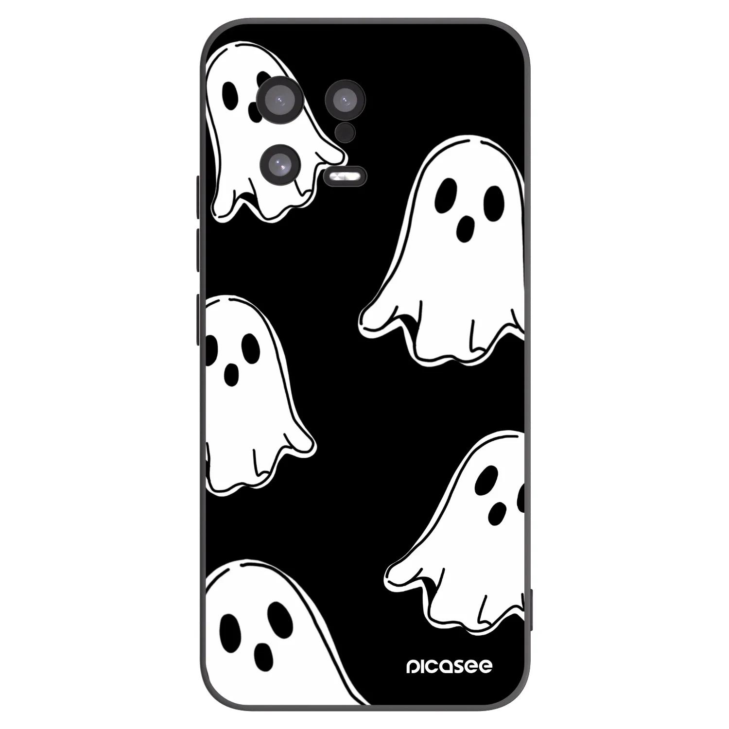 Picasee silikonski črni ovitek za Xiaomi 13 - Black ghosts