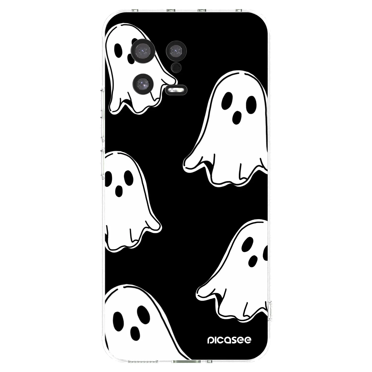 Picasee silikonski prozorni ovitek za Xiaomi 13 - Black ghosts