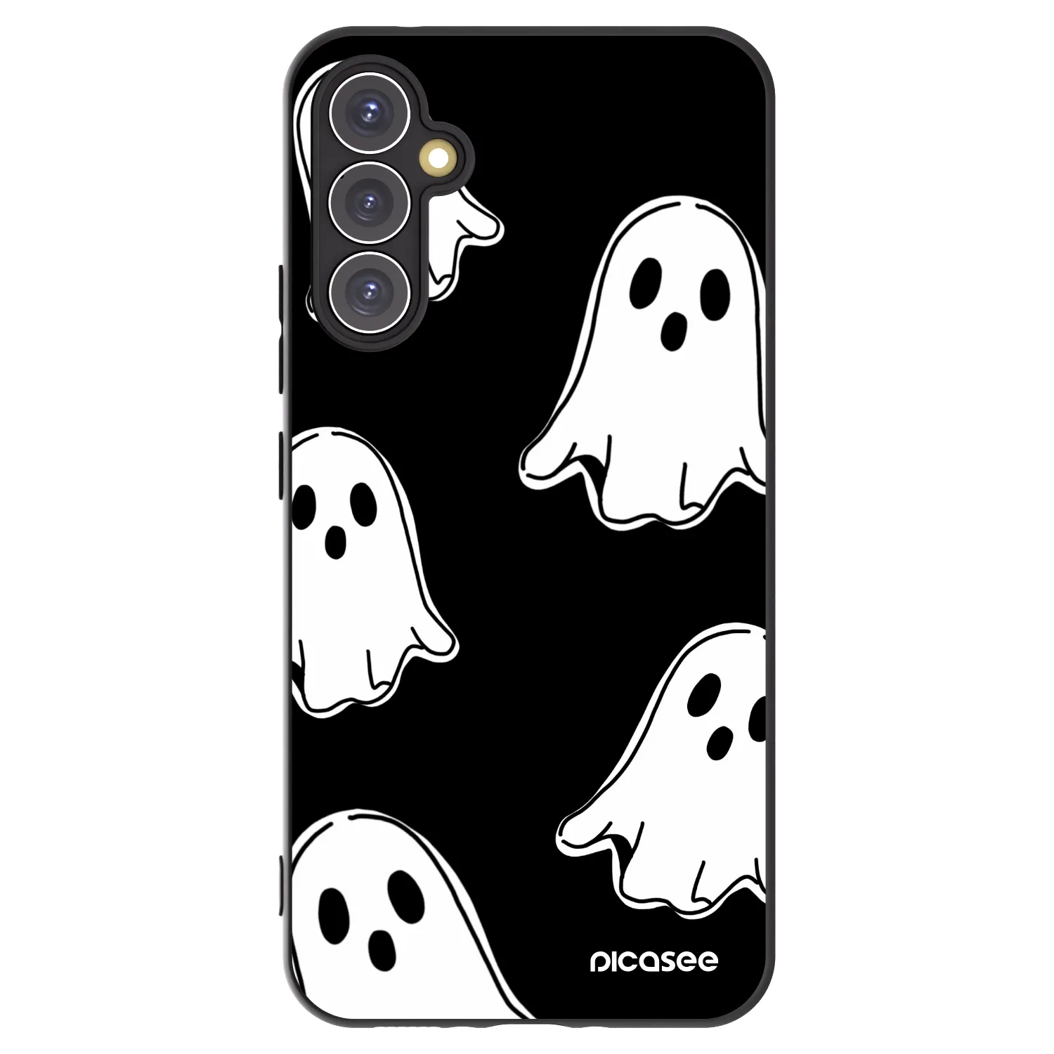 Picasee silikonski črni ovitek za Samsung Galaxy A34 5G A346B - Black ghosts