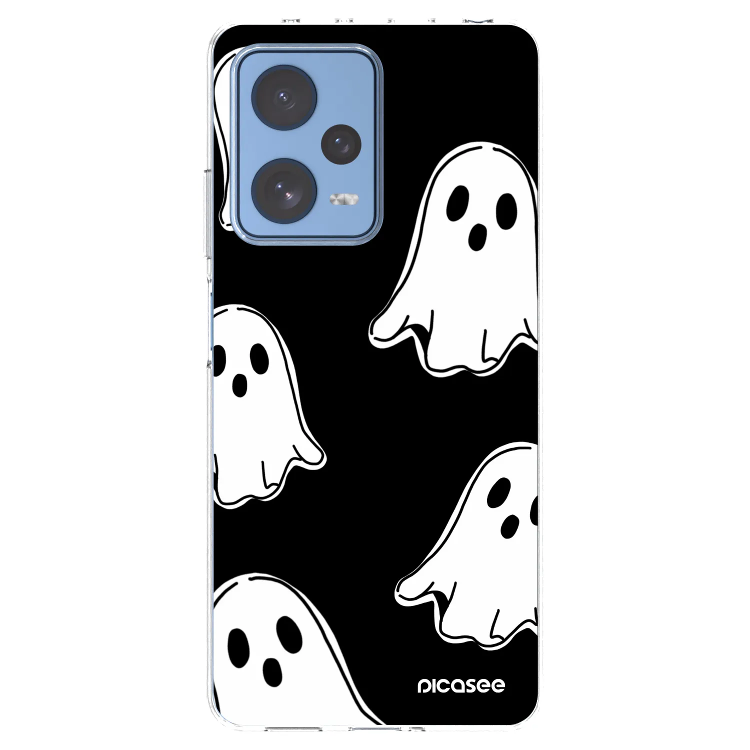 Picasee silikonski prozorni ovitek za Xiaomi Redmi Note 12 Pro 5G - Black ghosts