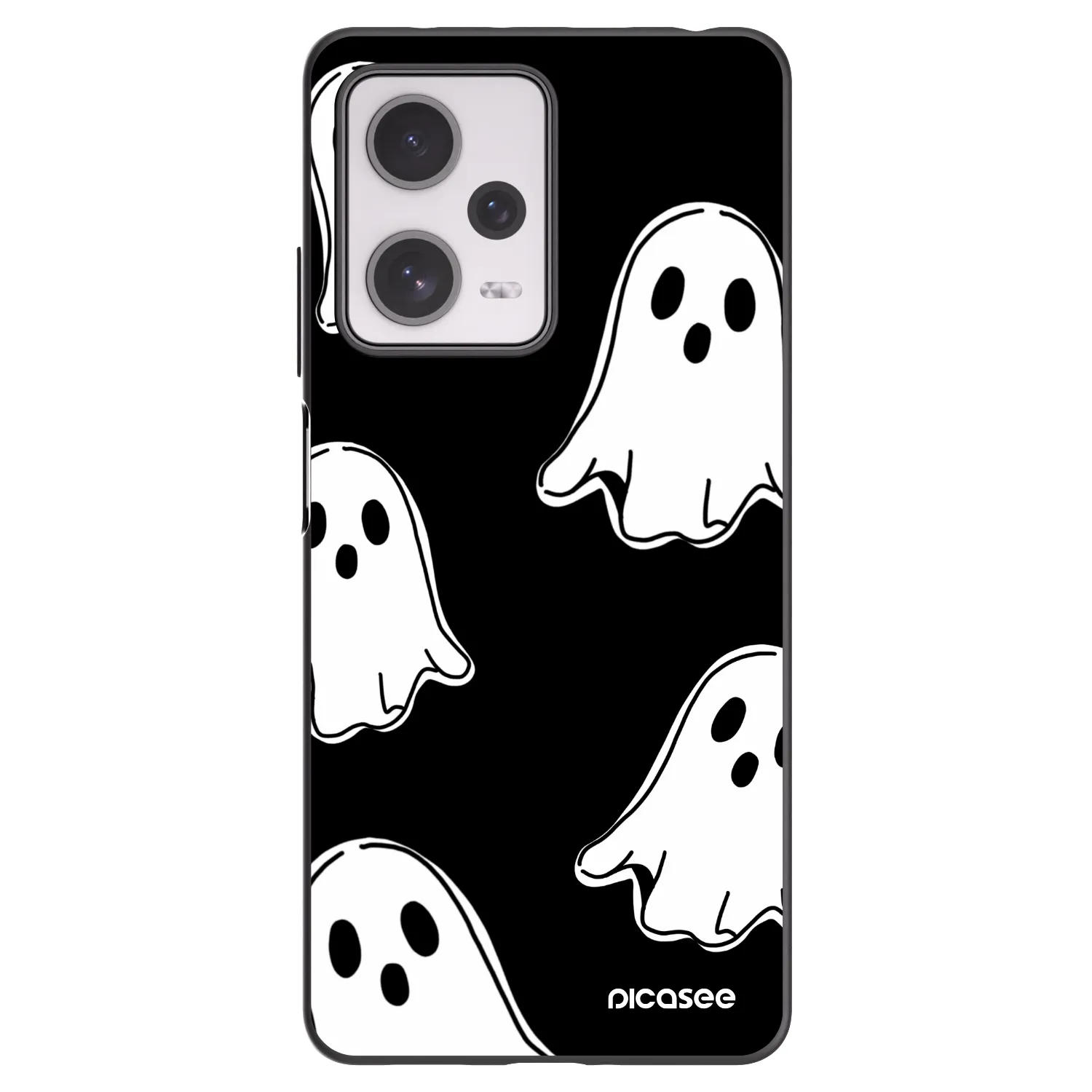Picasee silikonski črni ovitek za Xiaomi Redmi Note 12 Pro+ 5G - Black ghosts