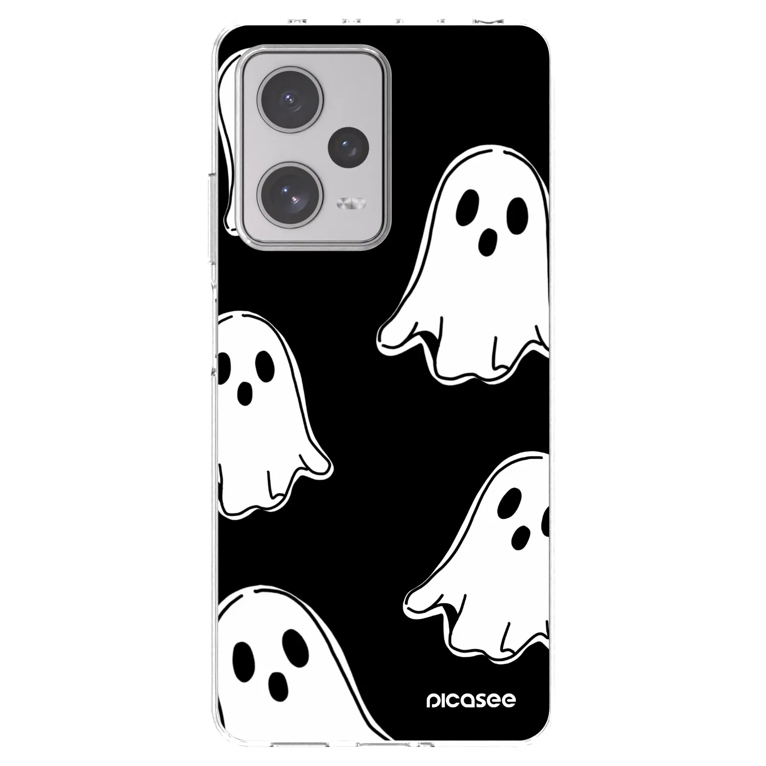 Picasee silikonski prozorni ovitek za Xiaomi Redmi Note 12 Pro+ 5G - Black ghosts