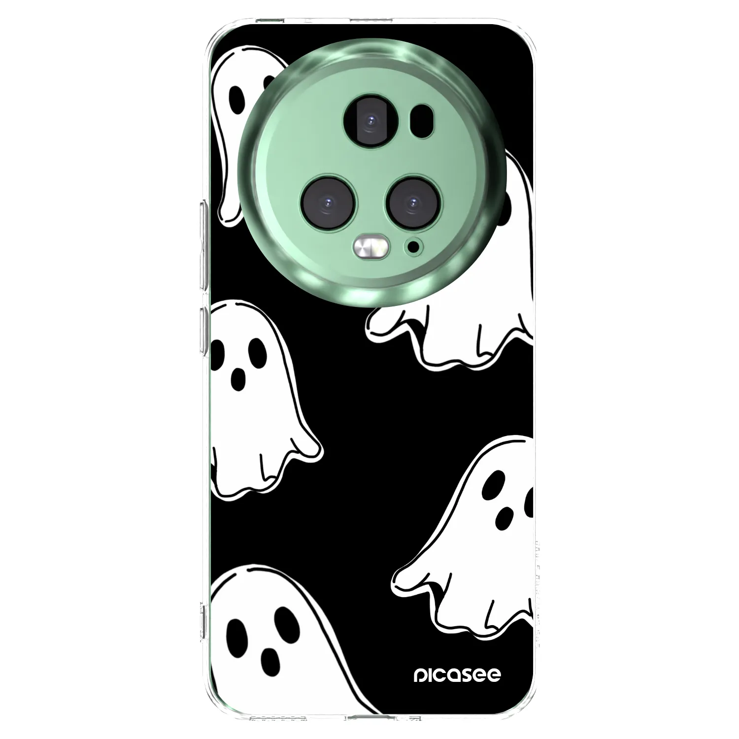 Picasee silikonski prozorni ovitek za Honor Magic5 Pro - Black ghosts