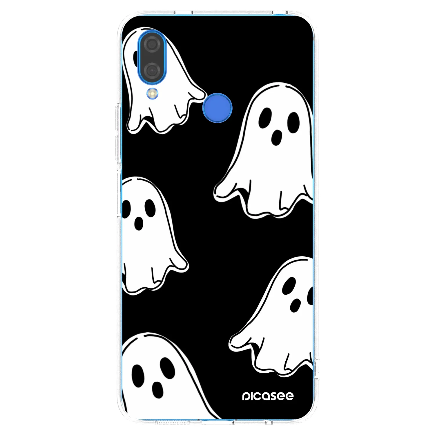 Picasee silikonski prozorni ovitek za Huawei Nova 3 - Black ghosts