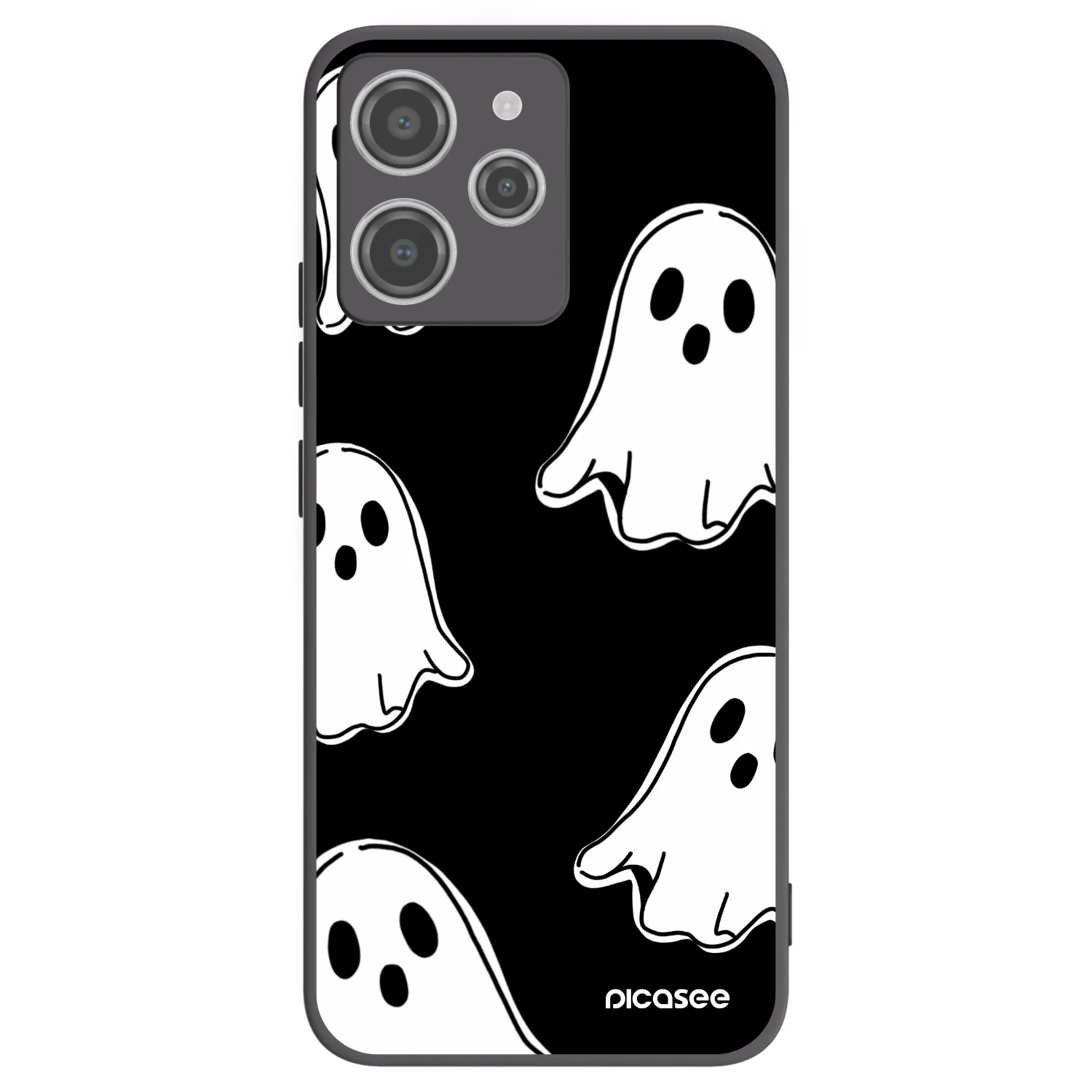 Picasee silikonski črni ovitek za Xiaomi Redmi 12 4G - Black ghosts