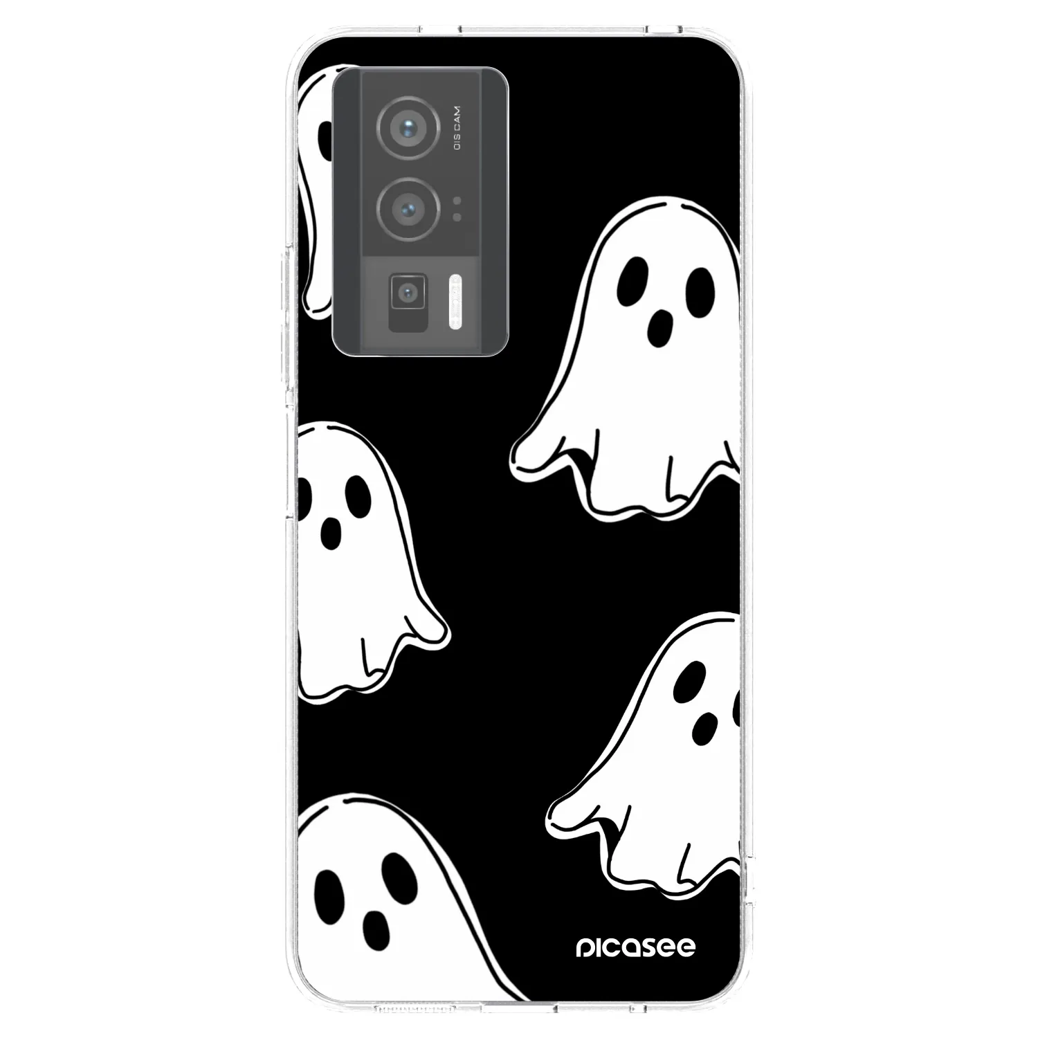 Picasee silikonski prozorni ovitek za Xiaomi Poco F5 Pro 5G - Black ghosts