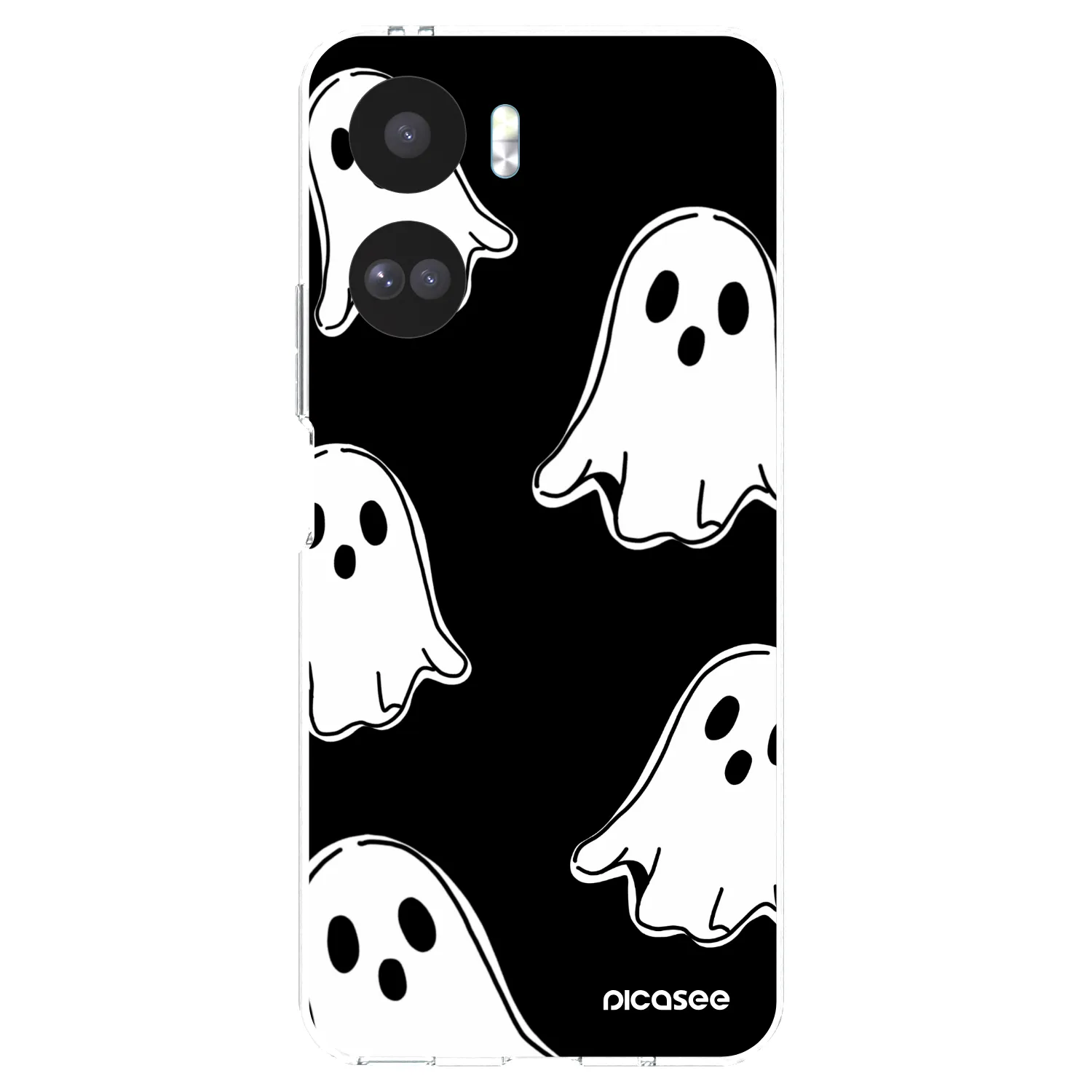 Picasee silikonski prozorni ovitek za Honor 90 Lite 5G - Black ghosts