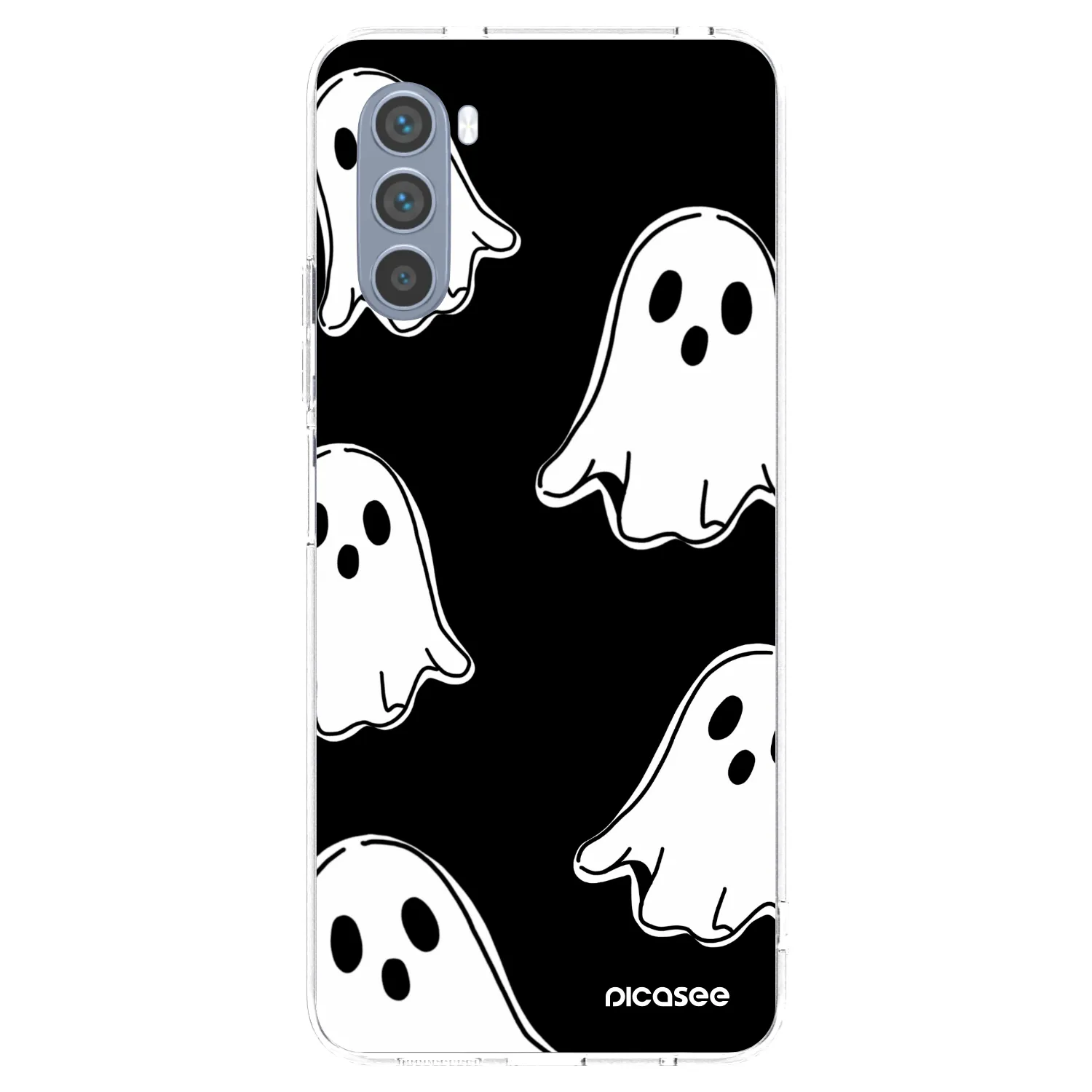 Picasee silikonski prozorni ovitek za Motorola Moto G62 - Black ghosts