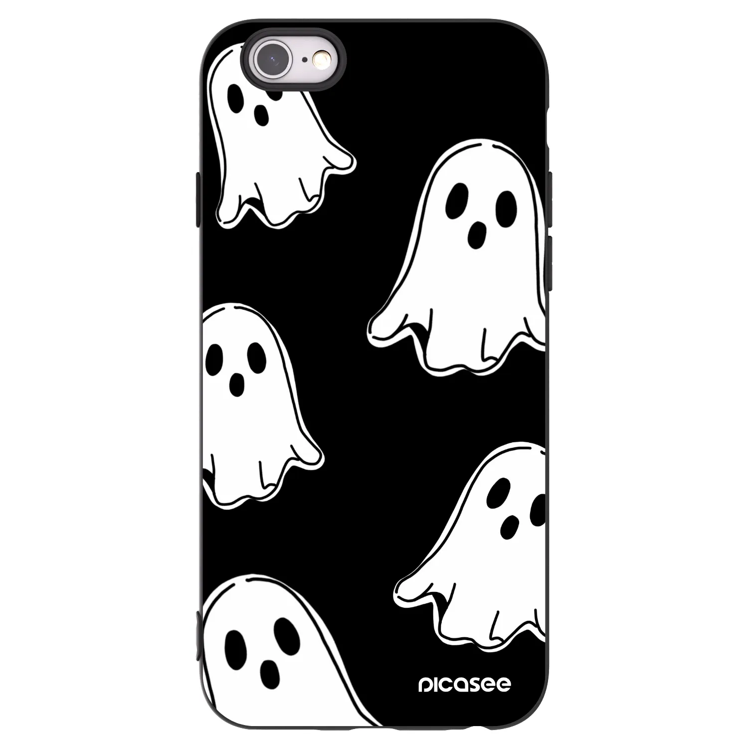 Picasee silikonski črni ovitek za Apple iPhone 6/6S - Black ghosts