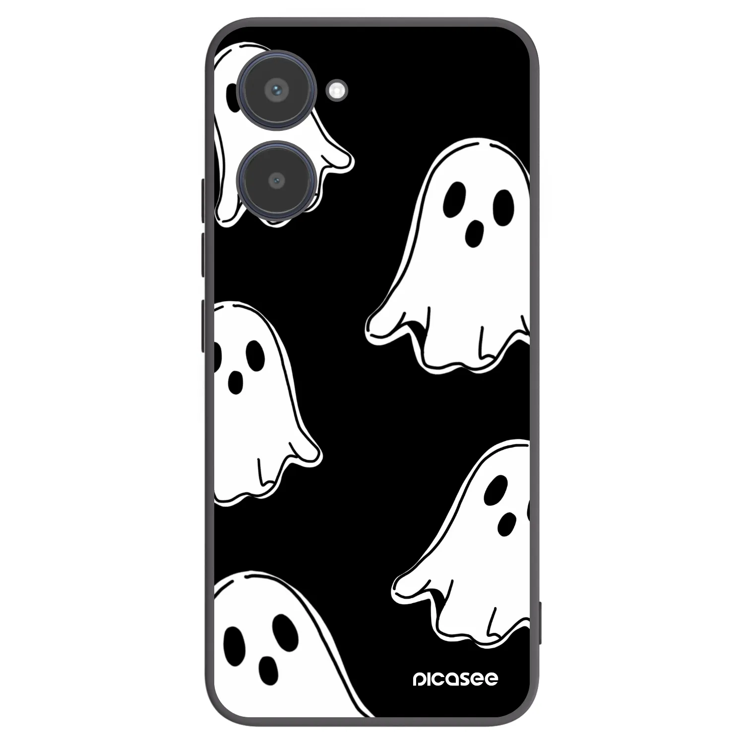 Picasee silikonski črni ovitek za Realme 10 4G - Black ghosts