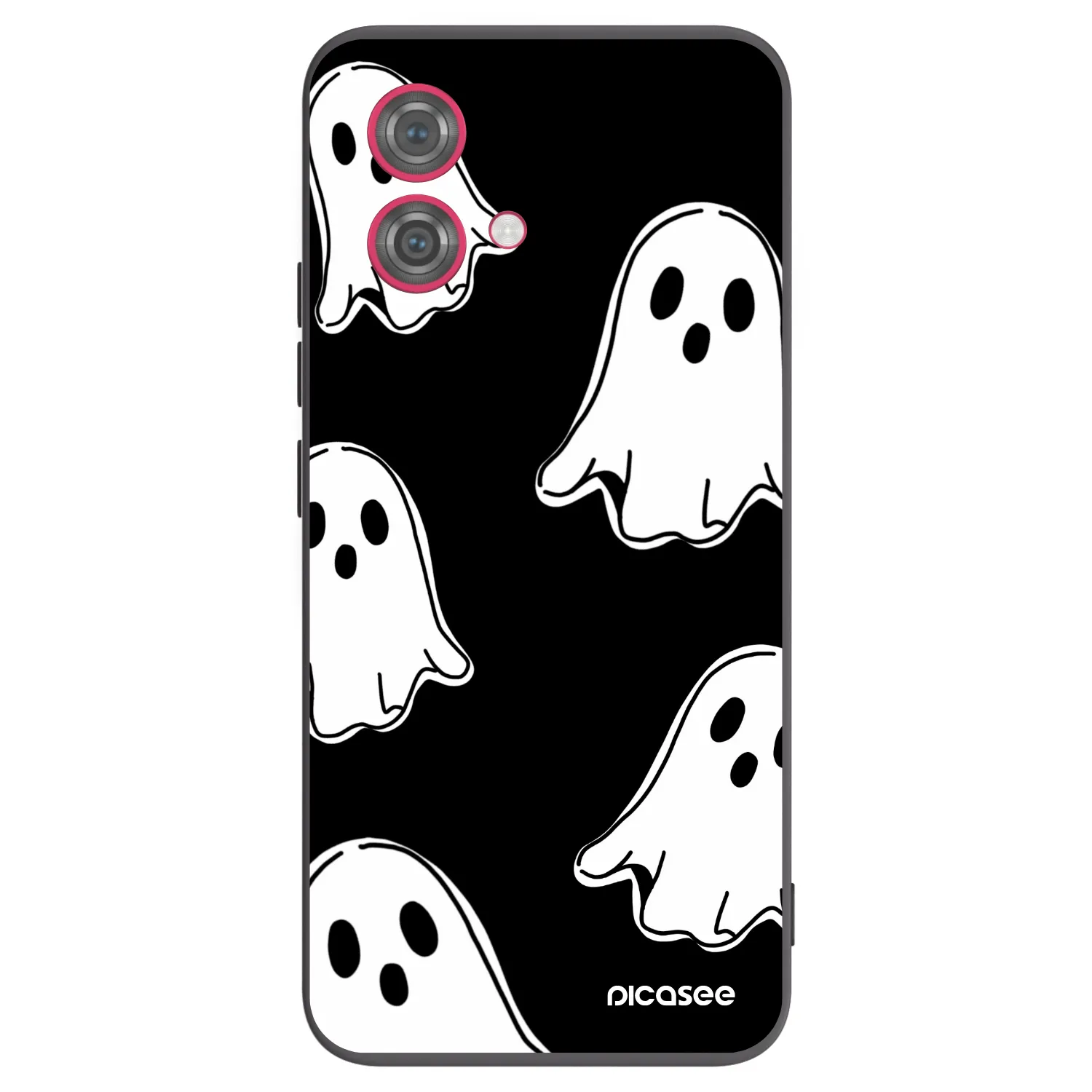 Picasee silikonski črni ovitek za Motorola Moto G84 5G - Black ghosts