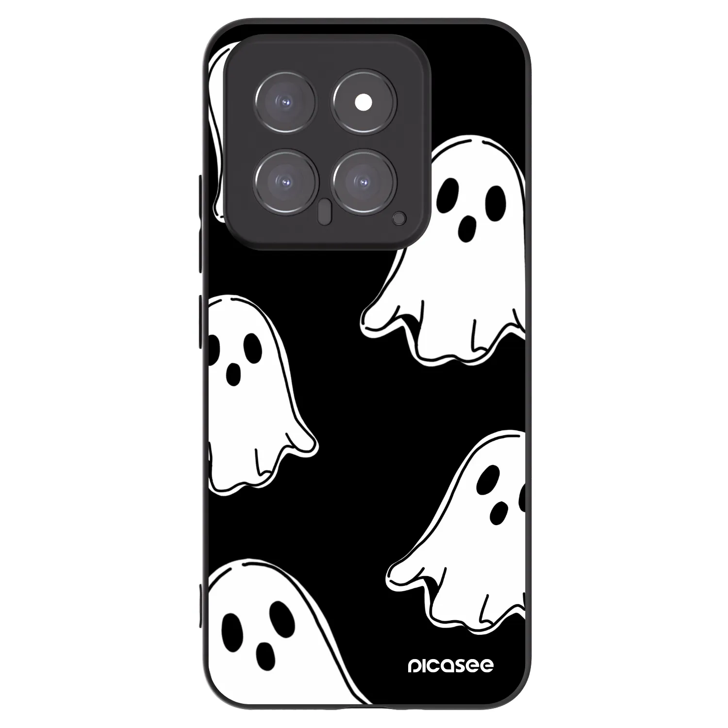 Picasee silikonski črni ovitek za Xiaomi 14 - Black ghosts