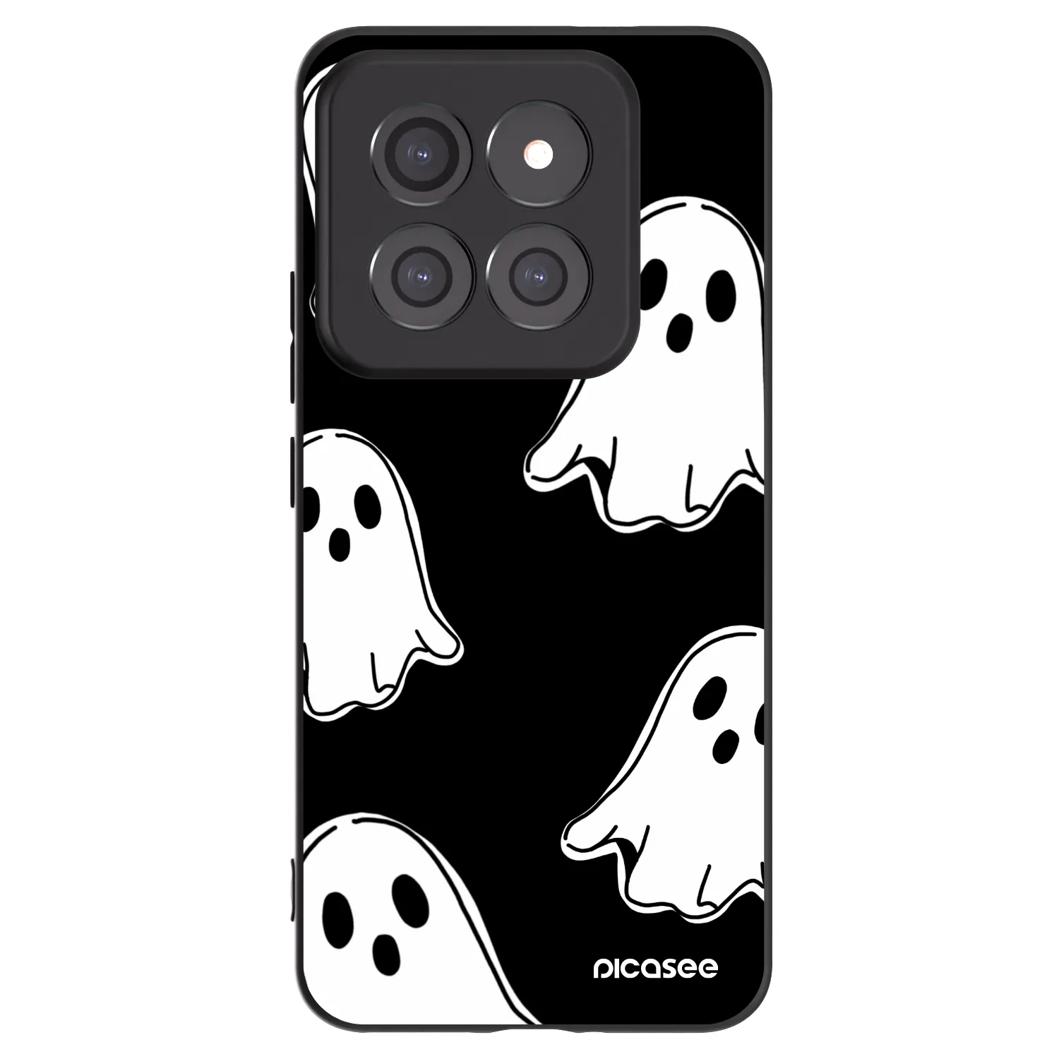 Picasee silikonski črni ovitek za Xiaomi 14 Pro - Black ghosts