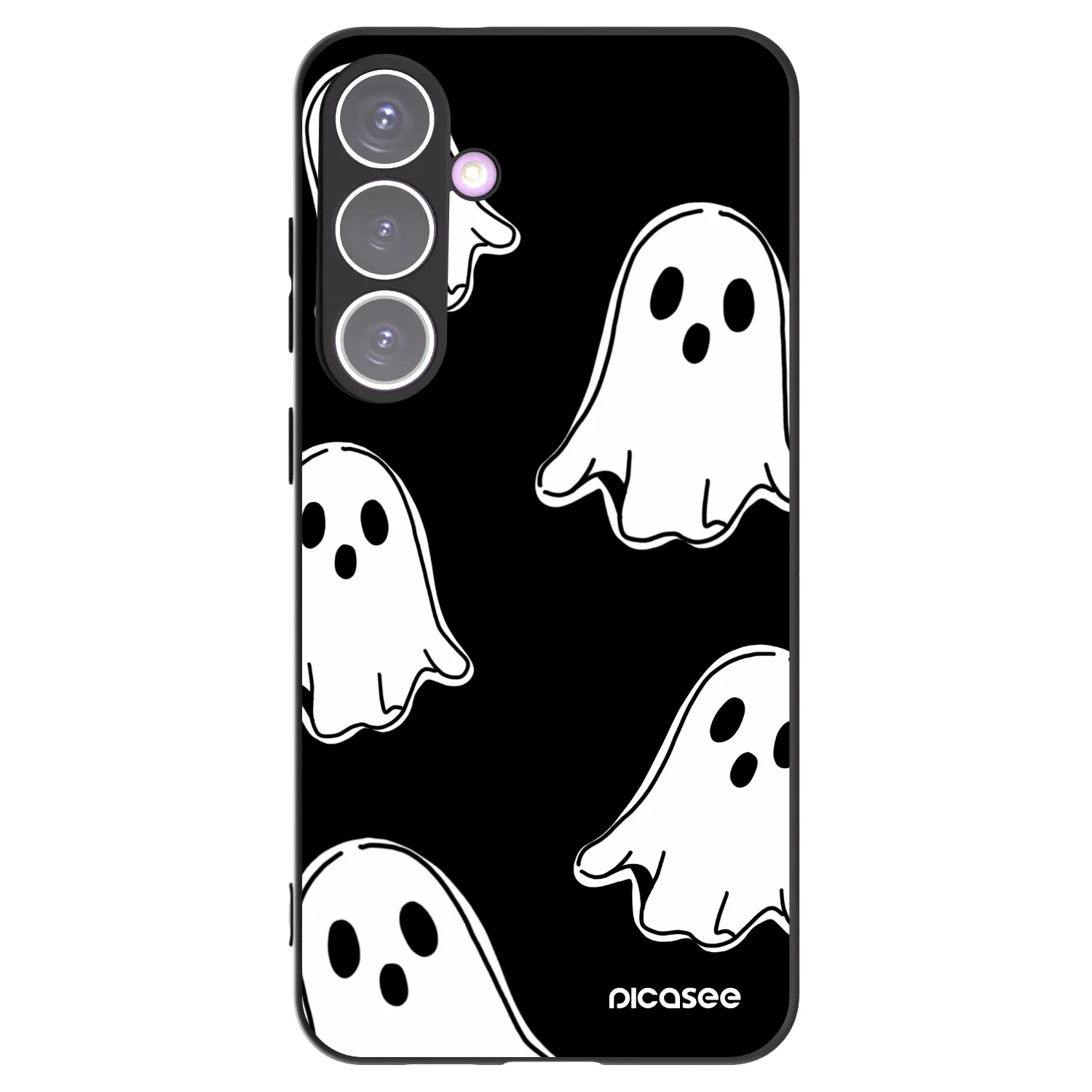 Picasee silikonski črni ovitek za Samsung Galaxy S24+ S926B 5G - Black ghosts