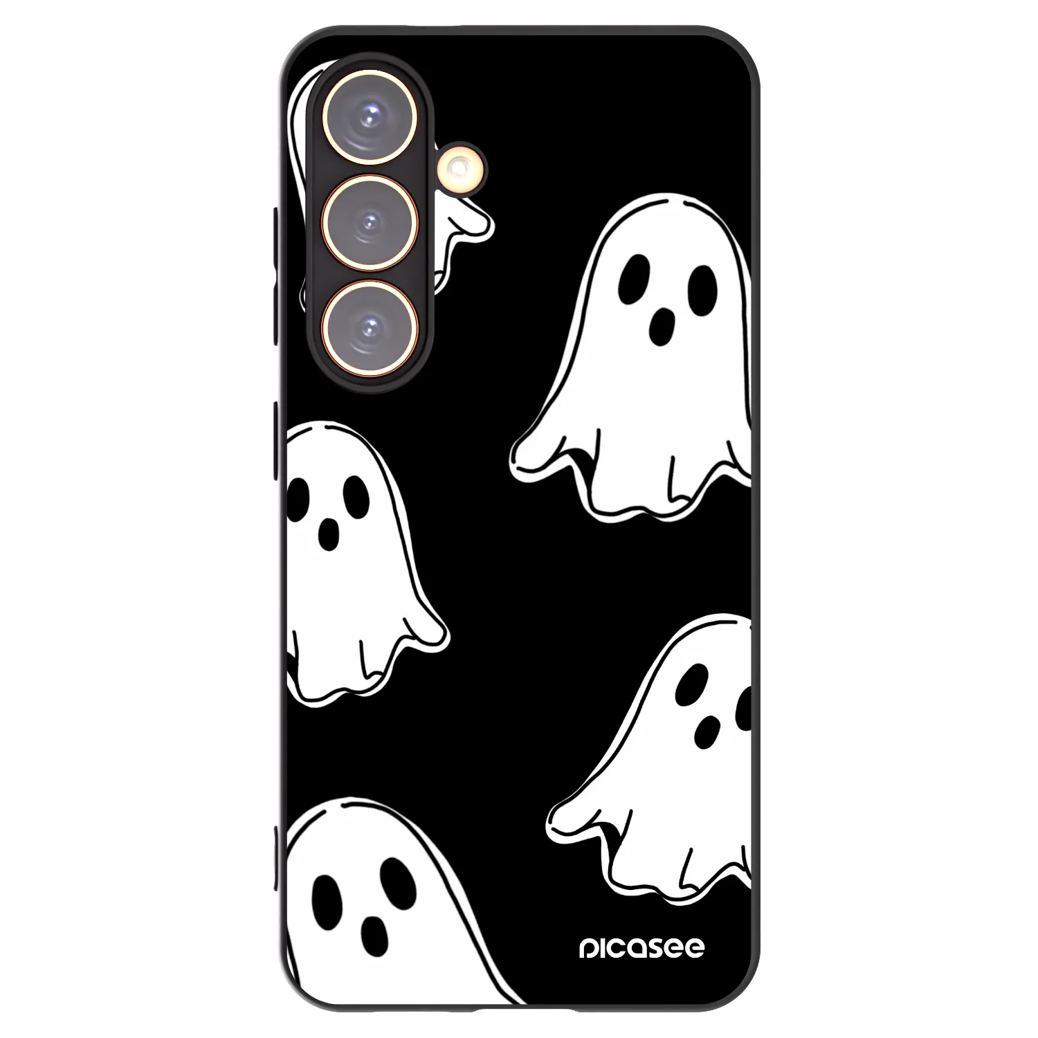 Picasee silikonski črni ovitek za Samsung Galaxy S24 S921B 5G - Black ghosts