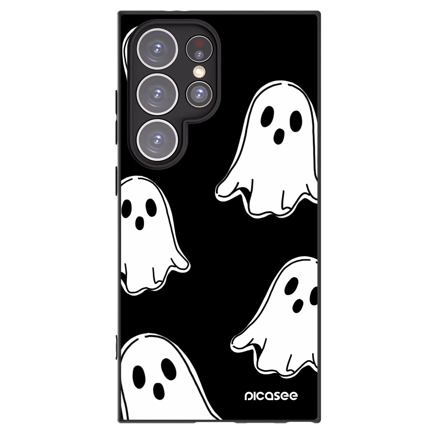 Picasee silikonski črni ovitek za Samsung Galaxy S24 Ultra S928B 5G - Black ghosts