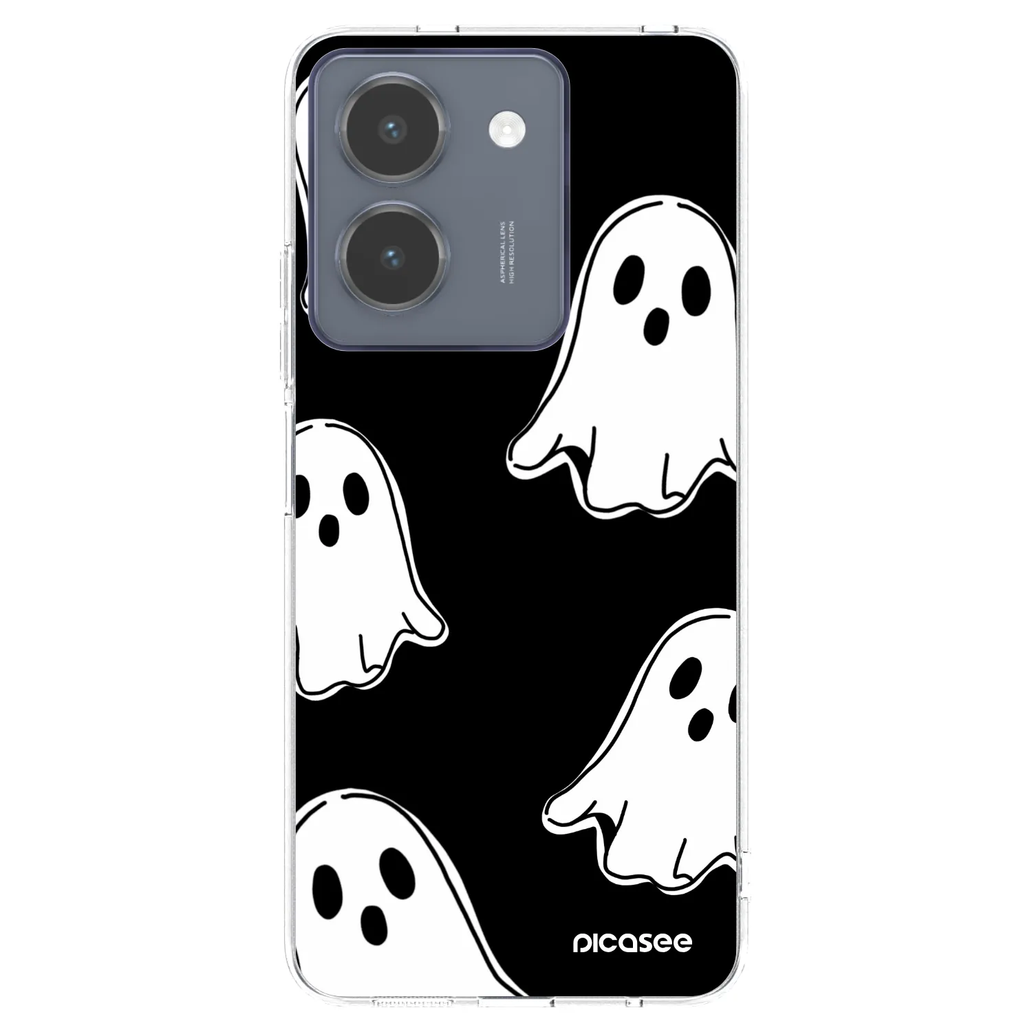 Picasee silikonski prozorni ovitek za Vivo Y36 4G - Black ghosts