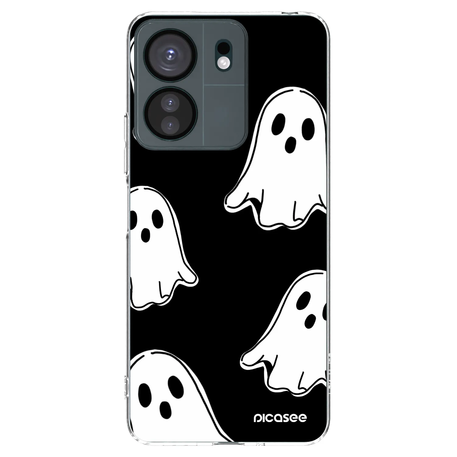 Picasee silikonski prozorni ovitek za Xiaomi Redmi 13C 4G - Black ghosts