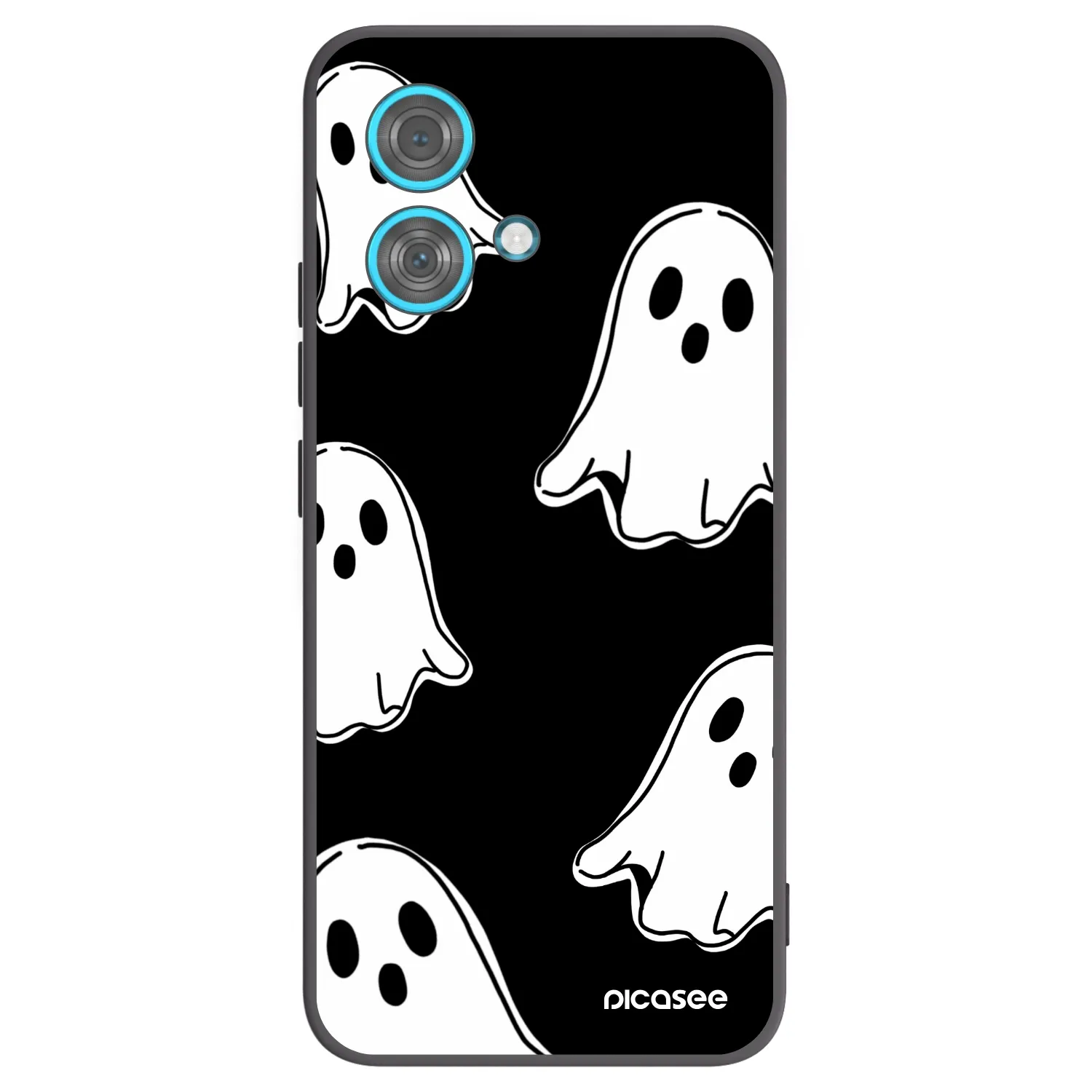 Picasee silikonski črni ovitek za Motorola Edge 40 Neo - Black ghosts