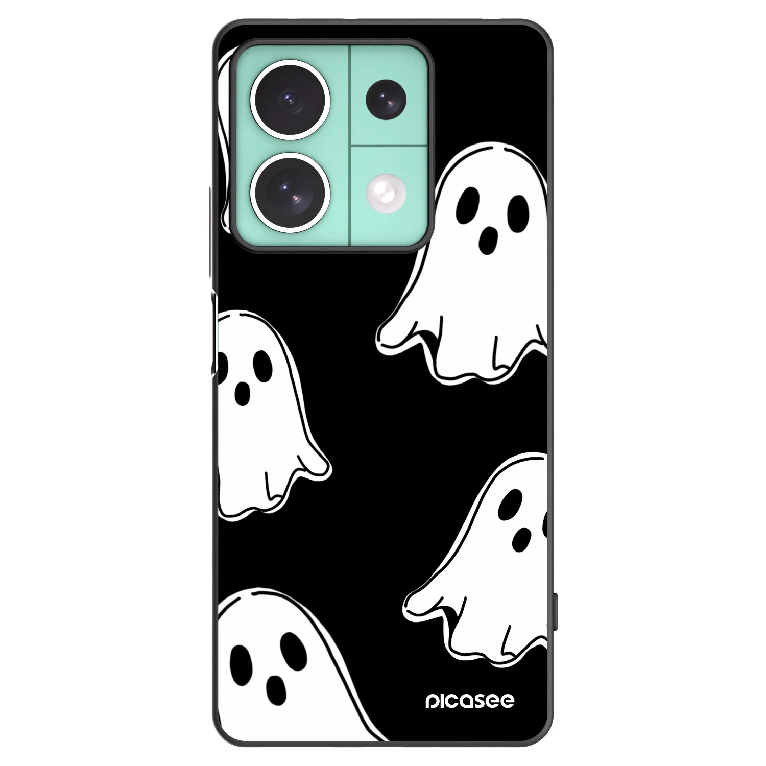 Picasee silikonski črni ovitek za Xiaomi Redmi Note 13 5G - Black ghosts