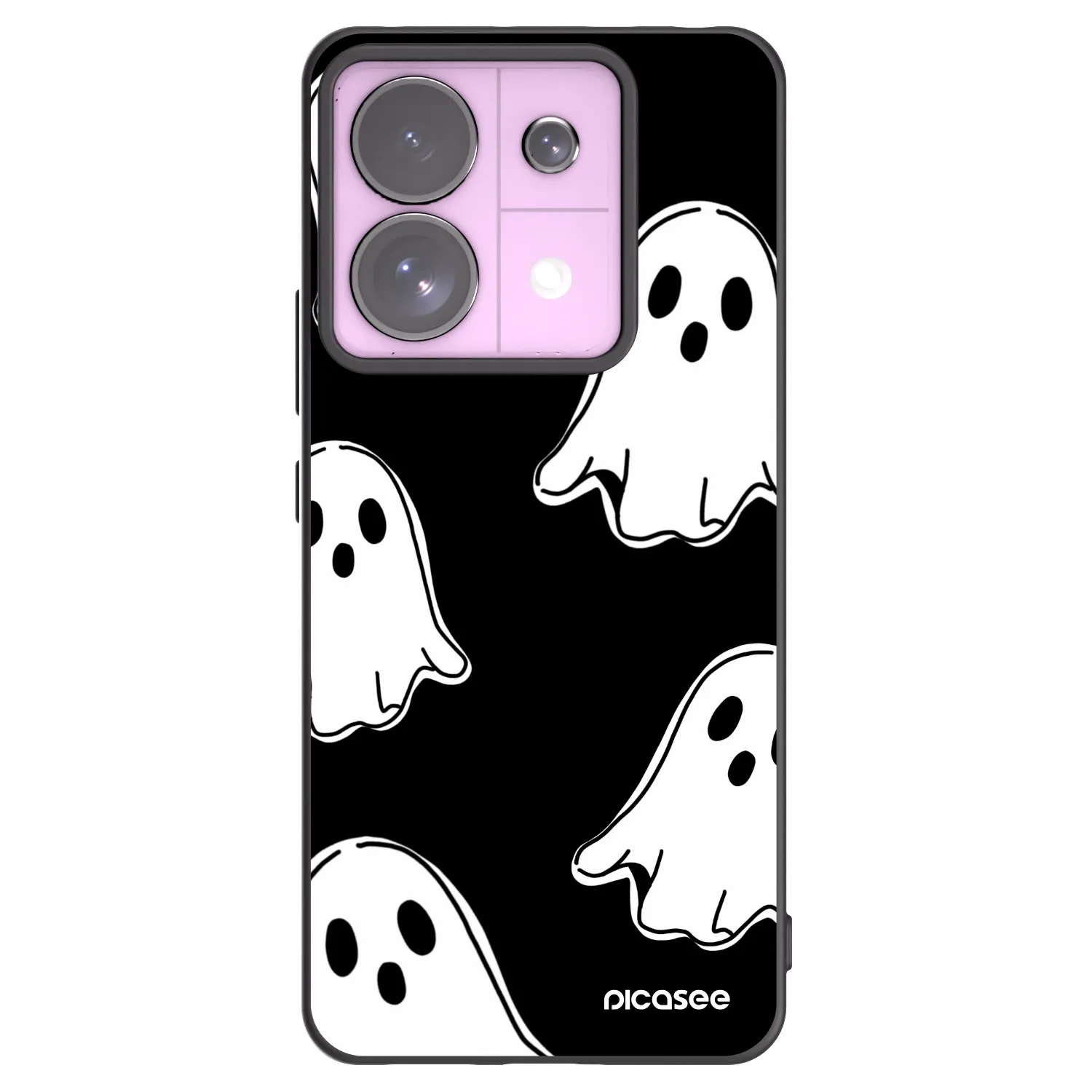 Picasee silikonski črni ovitek za Xiaomi Redmi Note 13 Pro 5G - Black ghosts