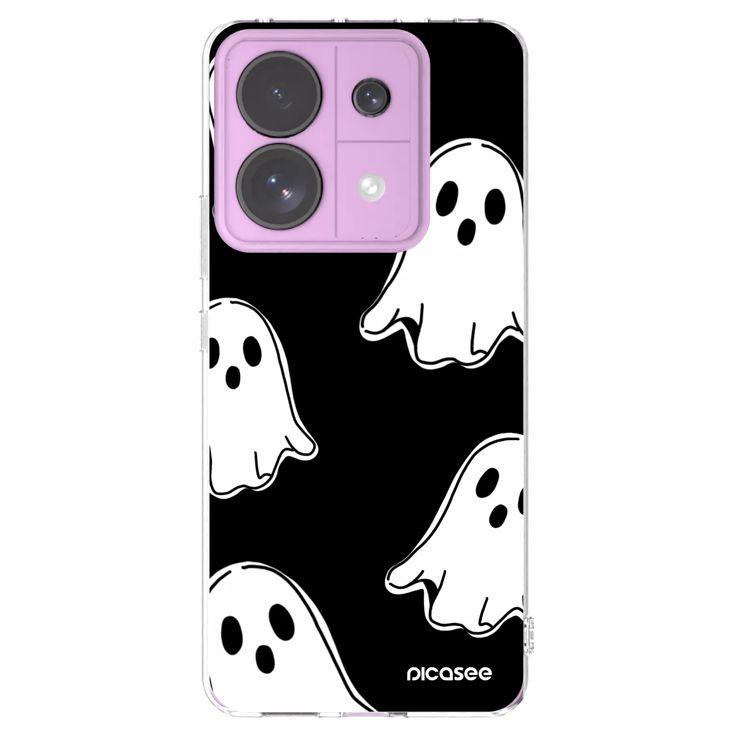 Picasee silikonski prozorni ovitek za Xiaomi Redmi Note 13 Pro 5G - Black ghosts