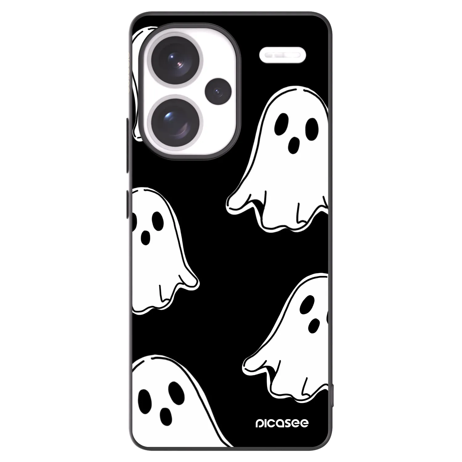 Picasee silikonski črni ovitek za Xiaomi Redmi Note 13 Pro+ 5G - Black ghosts