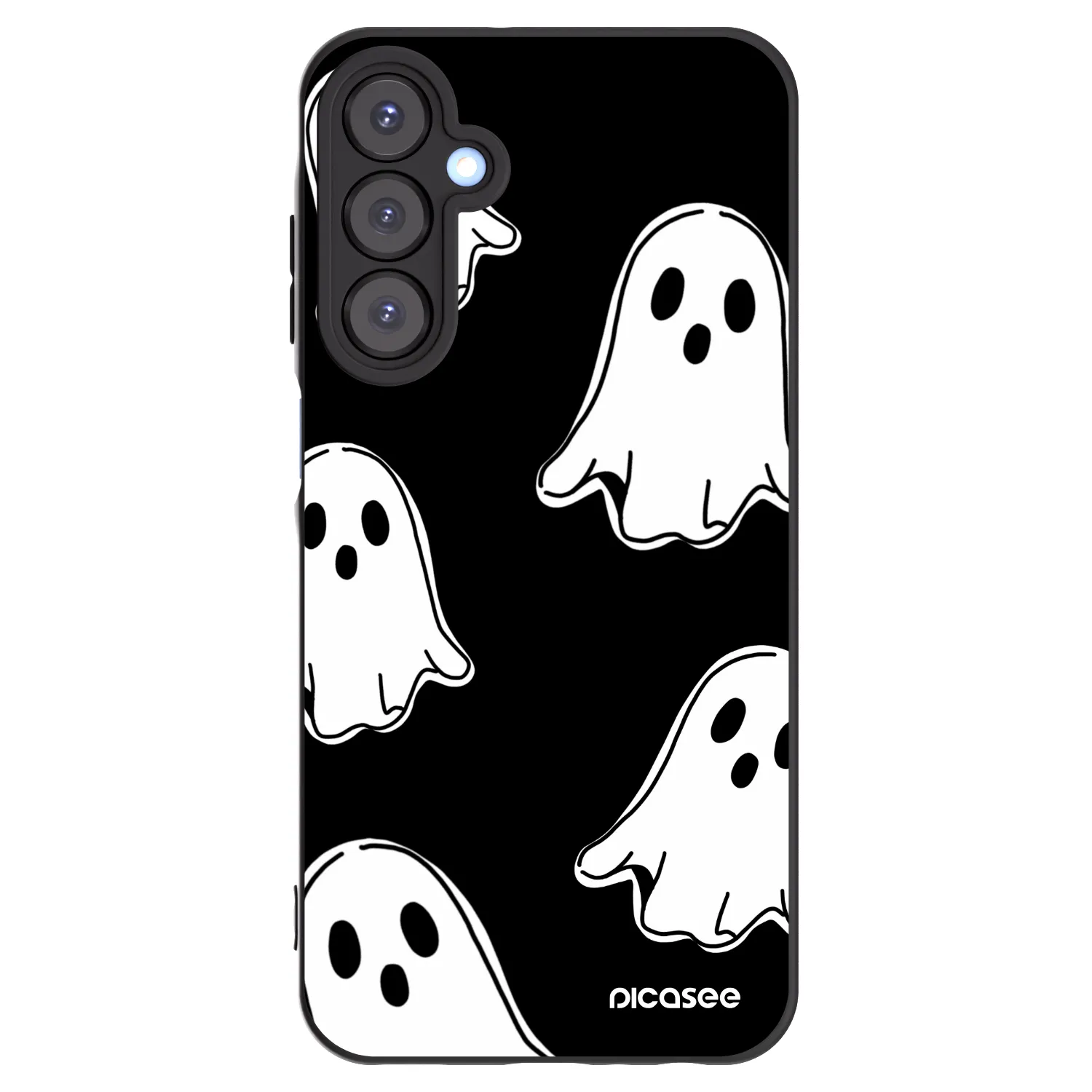 Picasee silikonski črni ovitek za Samsung Galaxy A25 A256B 5G - Black ghosts