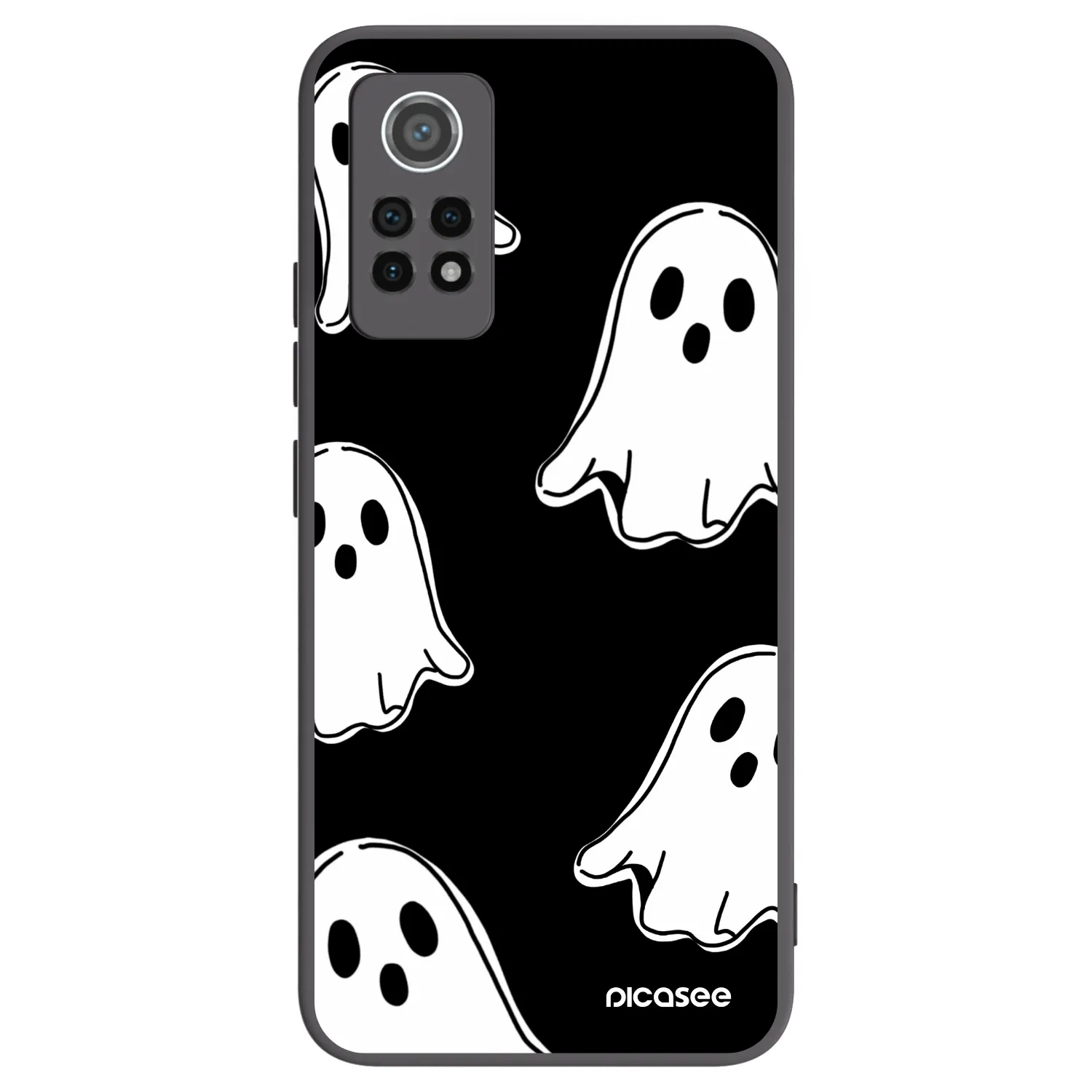 Picasee silikonski črni ovitek za Xiaomi Redmi Note 12 Pro 4G - Black ghosts