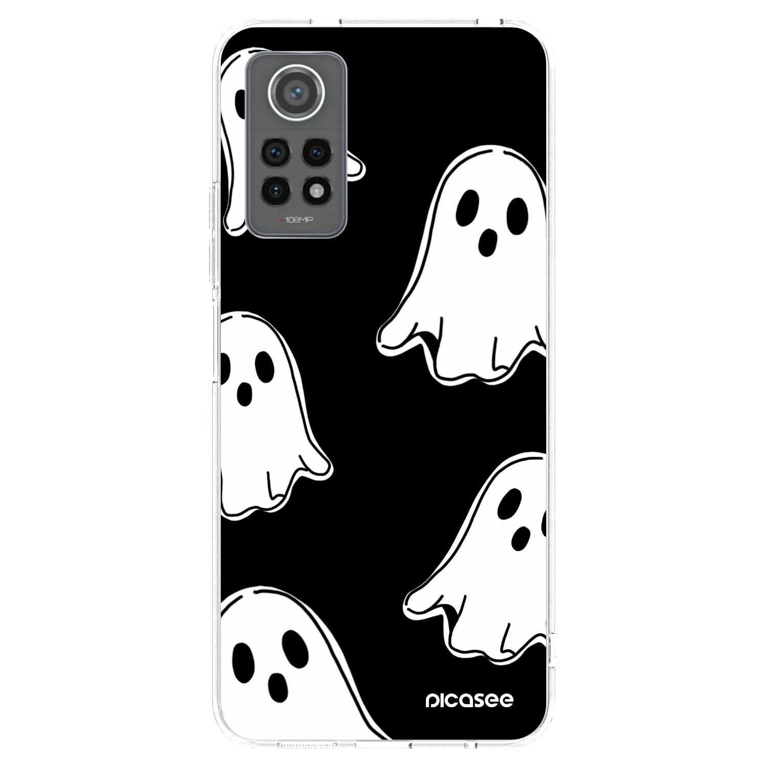 Picasee silikonski prozorni ovitek za Xiaomi Redmi Note 12 Pro 4G - Black ghosts