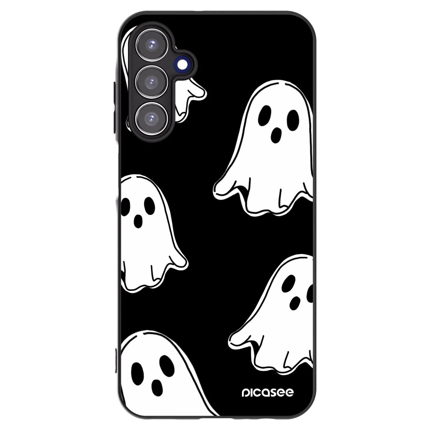 Picasee silikonski črni ovitek za Samsung Galaxy A15 A156B 5G - Black ghosts