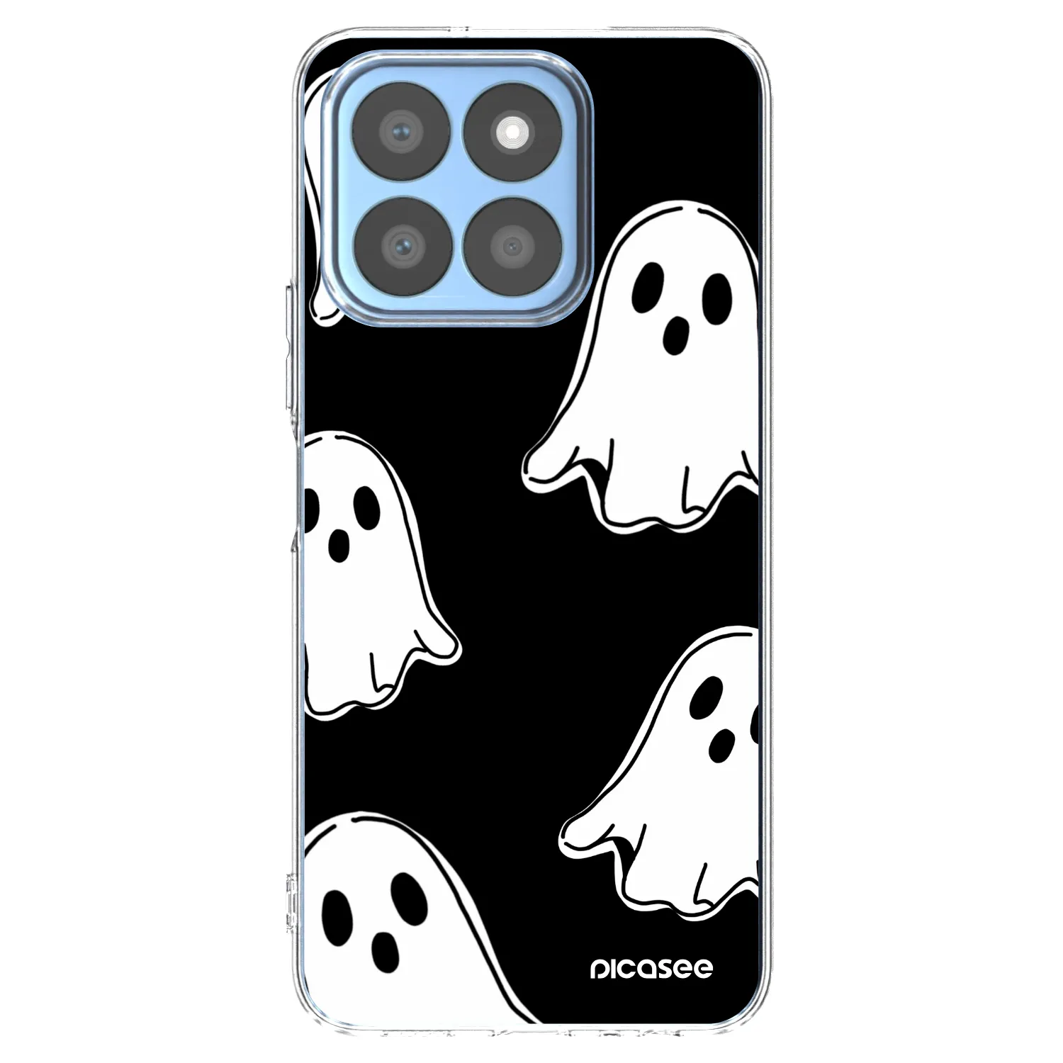 Picasee silikonski prozorni ovitek za Honor X8b - Black ghosts