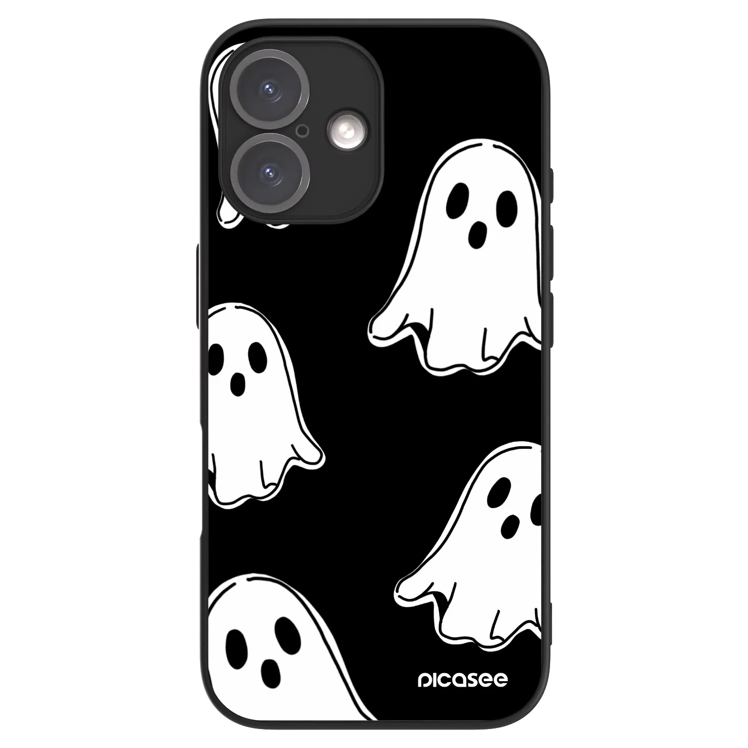Picasee ULTIMATE CASE MagSafe za Apple iPhone 16 - Black ghosts