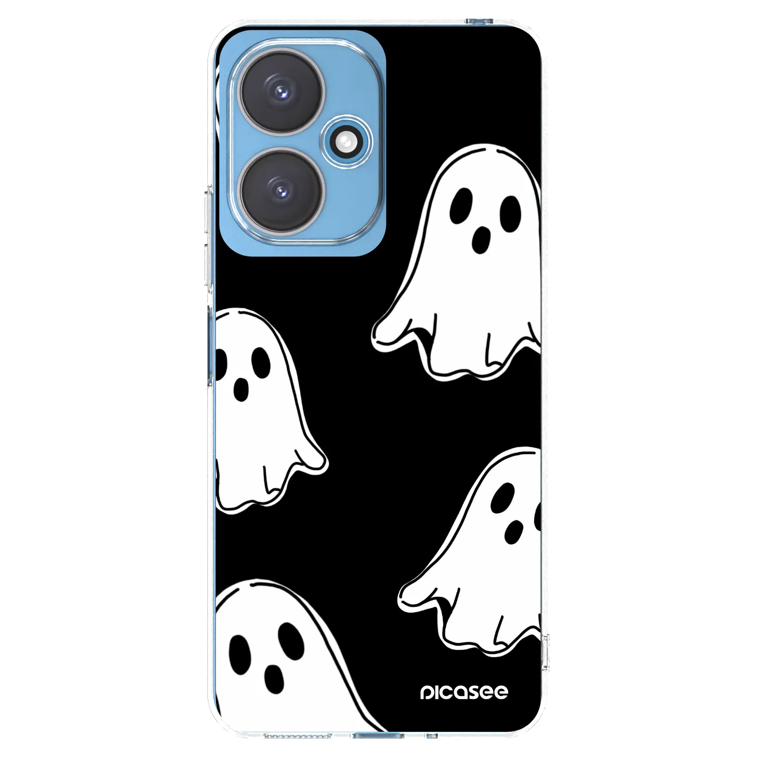 Picasee silikonski prozorni ovitek za Xiaomi Redmi 13C 5G - Black ghosts