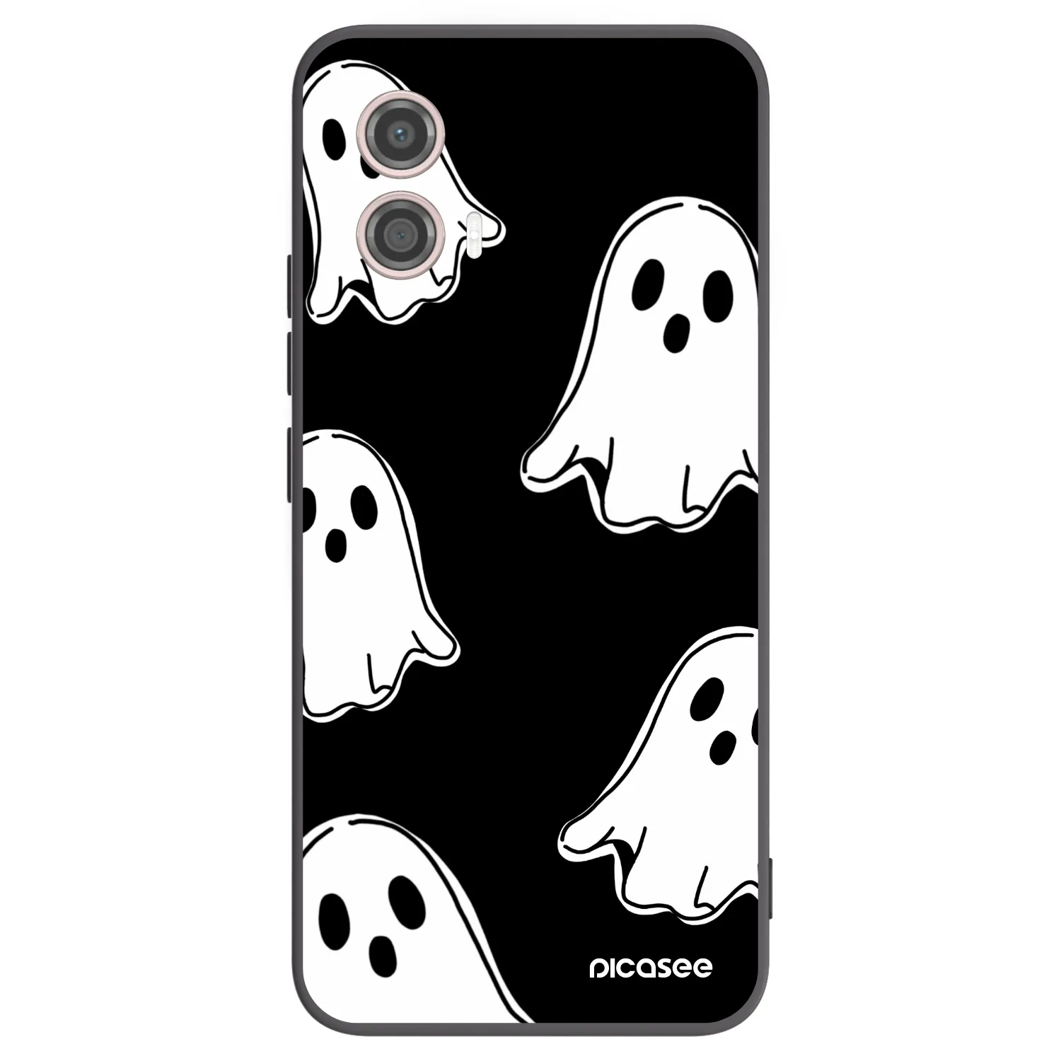 Picasee silikonski črni ovitek za Motorola Moto G53 5G - Black ghosts