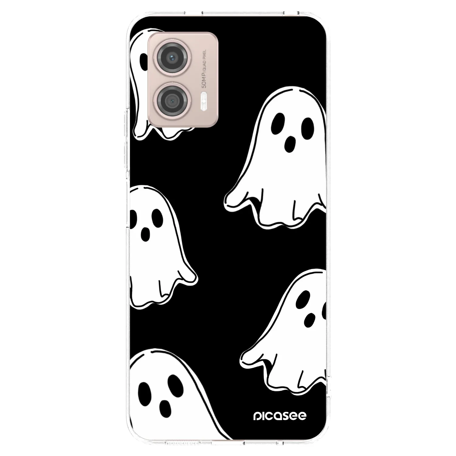Picasee silikonski prozorni ovitek za Motorola Moto G53 5G - Black ghosts
