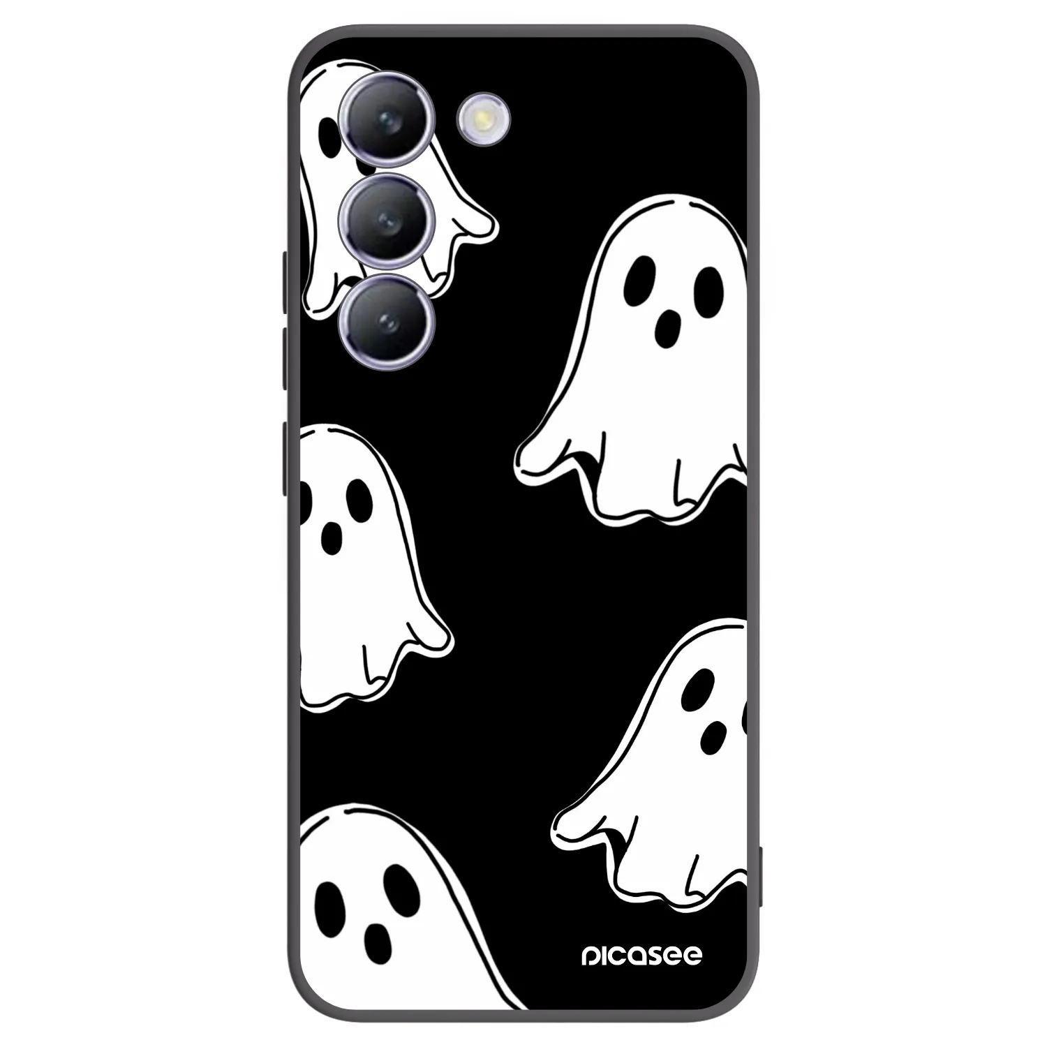 Picasee silikonski črni ovitek za Vivo V40 SE 5G - Black ghosts