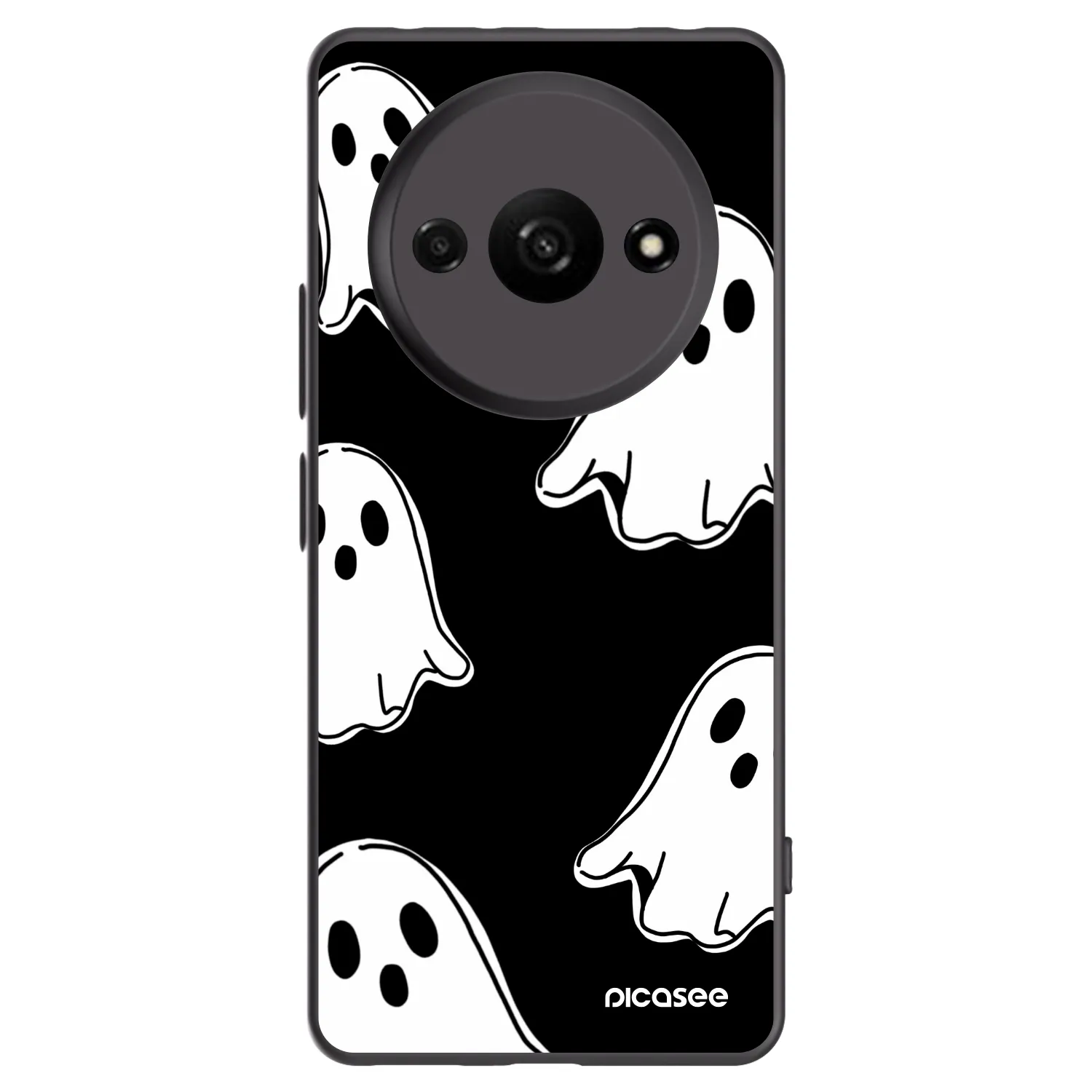 Picasee silikonski črni ovitek za Xiaomi Redmi A3 - Black ghosts