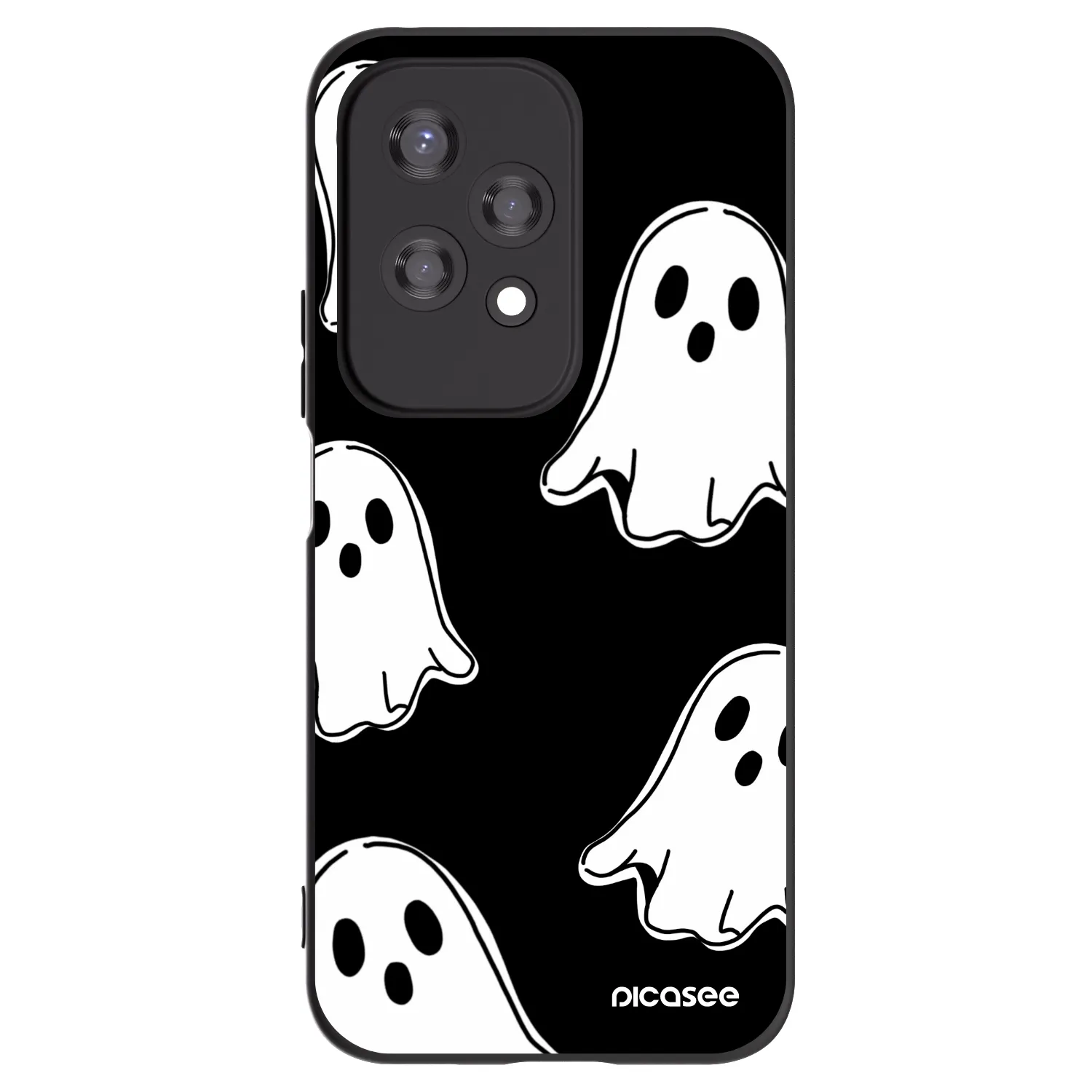 Picasee silikonski črni ovitek za Honor 200 Lite - Black ghosts