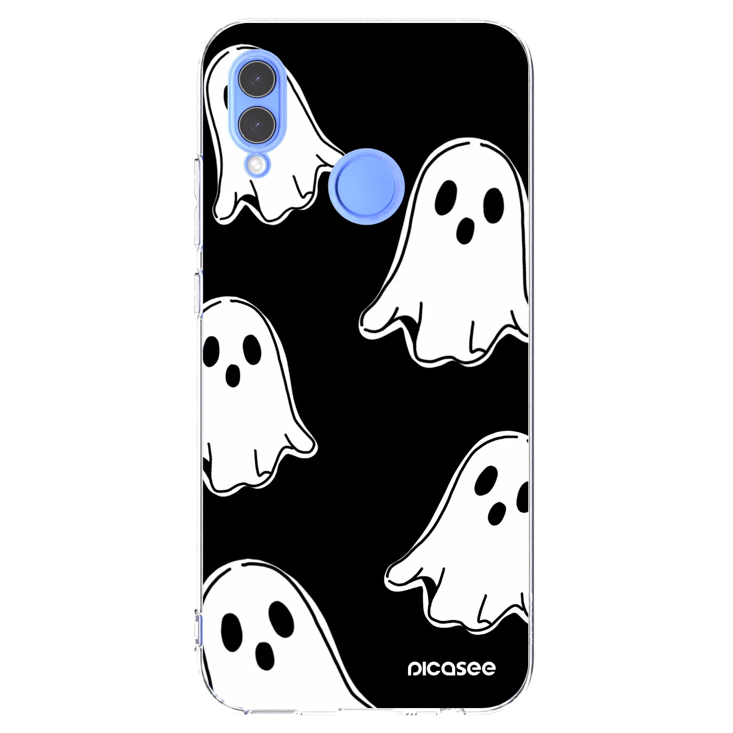 Picasee silikonski prozorni ovitek za Honor 10 Lite - Black ghosts