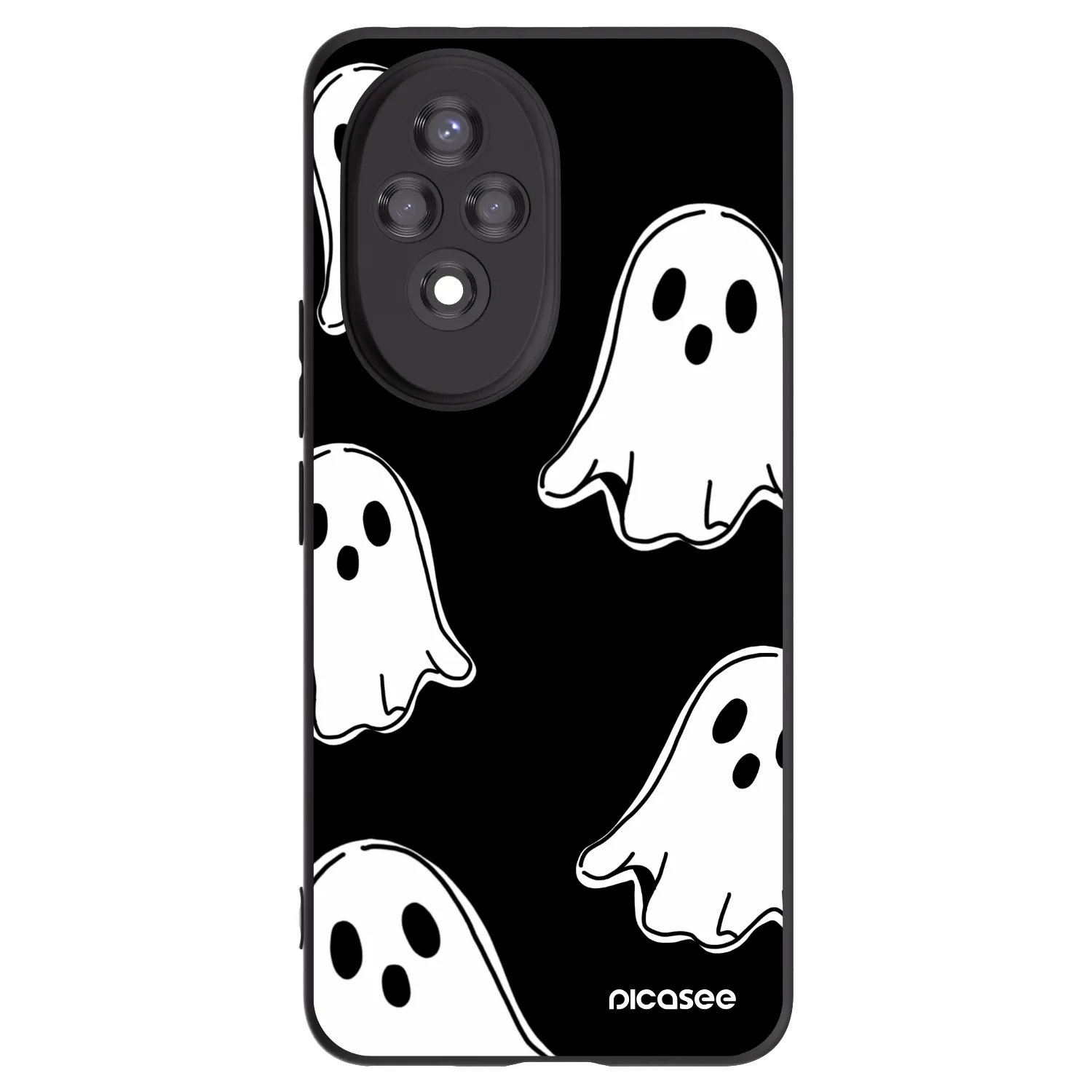 Picasee silikonski črni ovitek za Honor 200 5G - Black ghosts
