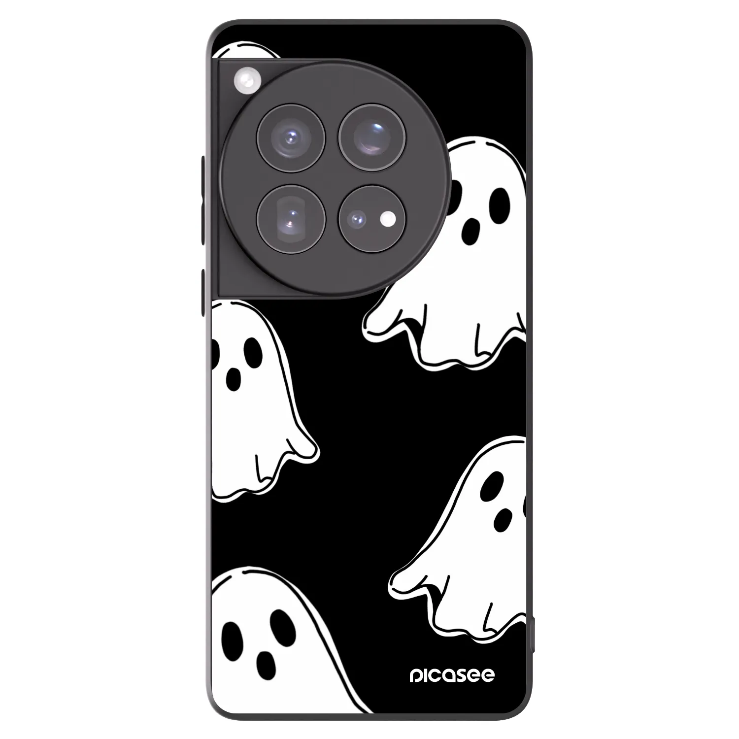 Picasee silikonski črni ovitek za OnePlus 12 5G - Black ghosts
