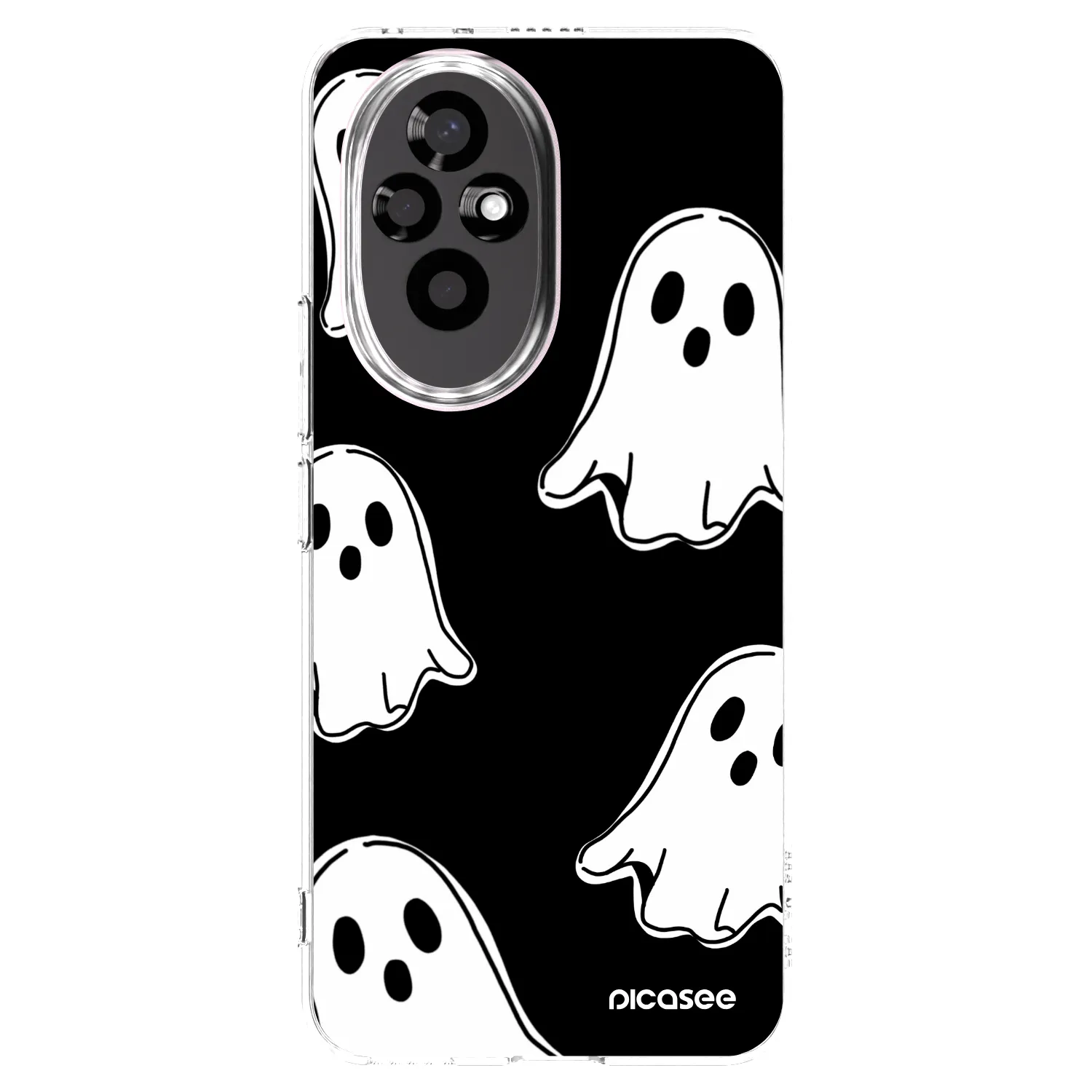 Picasee silikonski prozorni ovitek za Honor 200 Pro 5G - Black ghosts