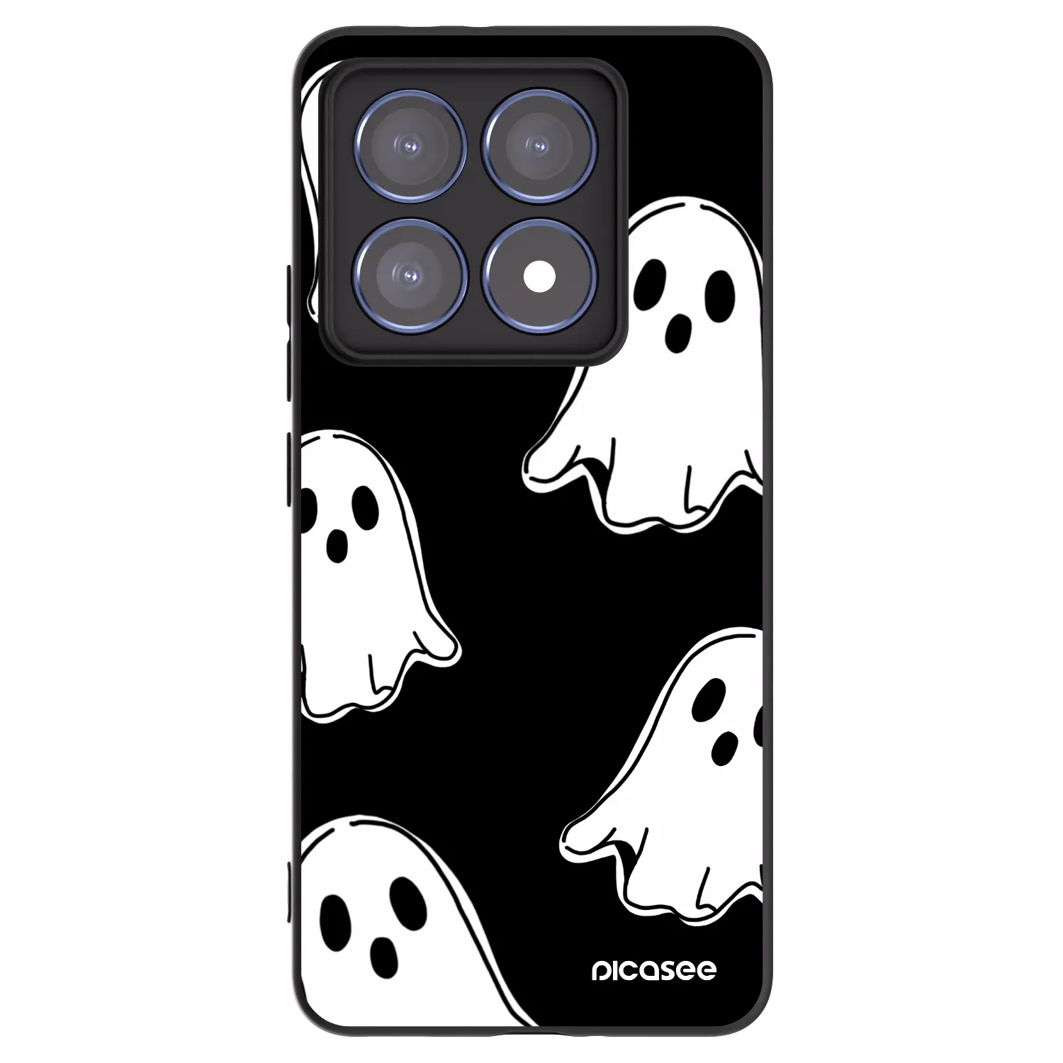 Picasee silikonski črni ovitek za Xiaomi 14T Pro - Black ghosts