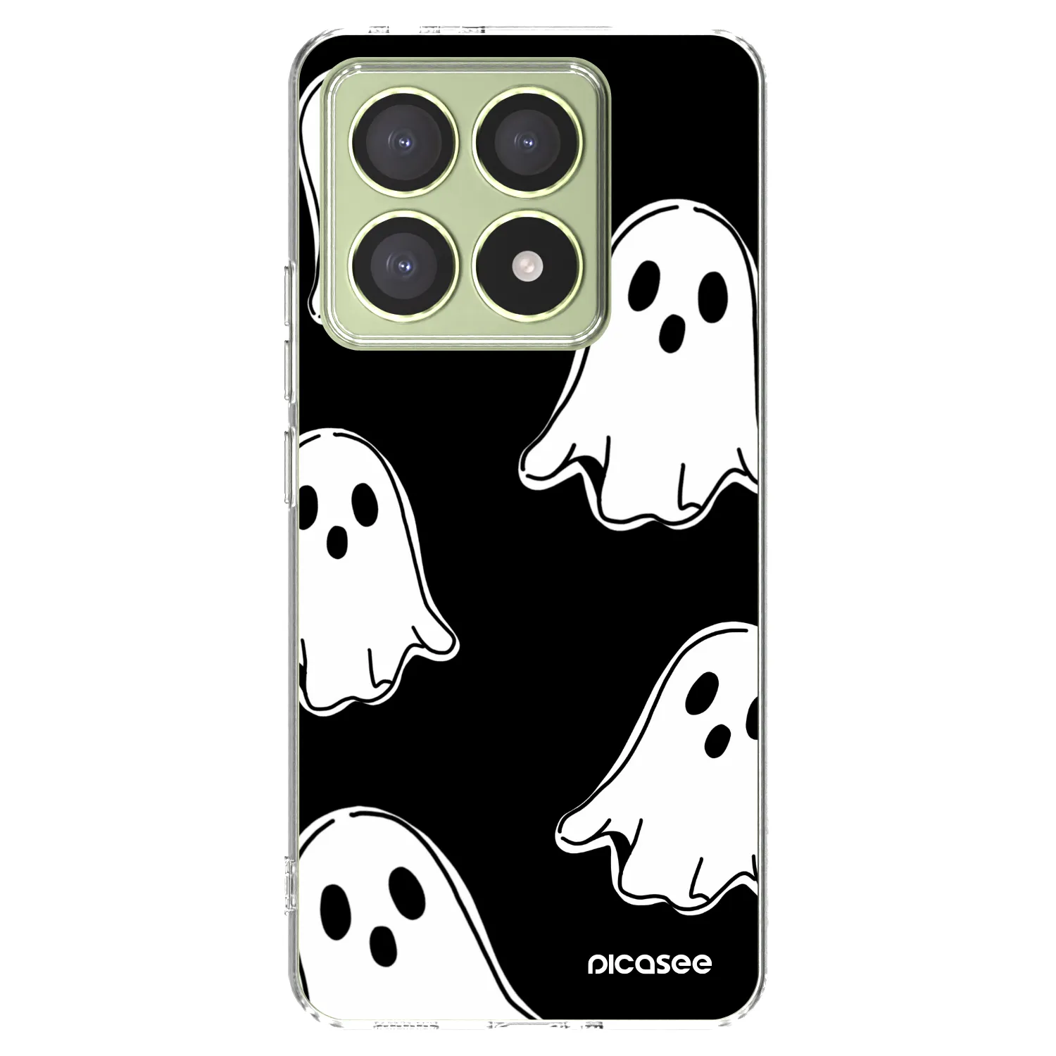 Picasee silikonski prozorni ovitek za Xiaomi 14T - Black ghosts
