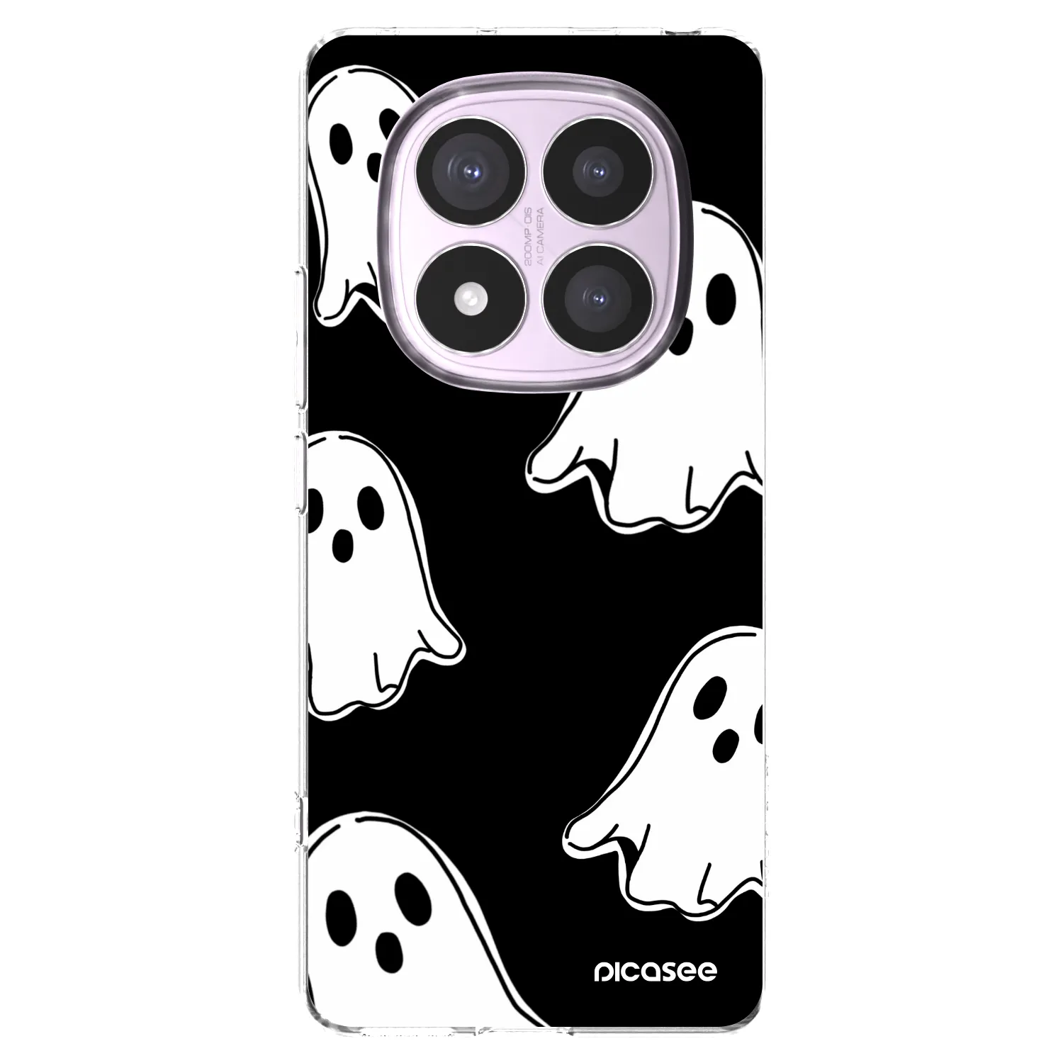 Picasee silikonski prozorni ovitek za Xiaomi Redmi Note 14 Pro 5G - Black ghosts